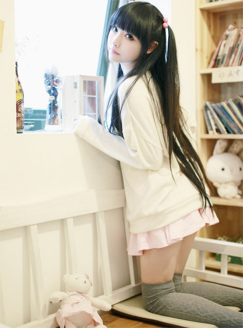 兔玩映画系列 过膝袜~