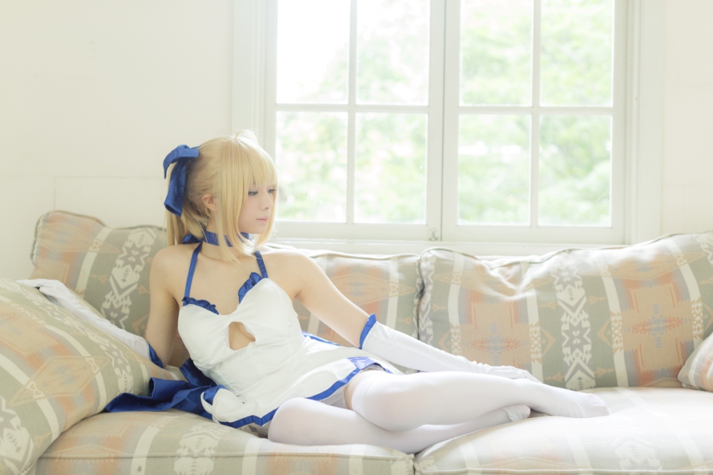 兔玩映画系列 写真-白saber