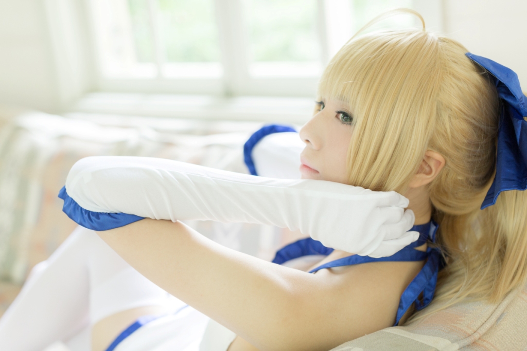 兔玩映画系列 写真-白saber