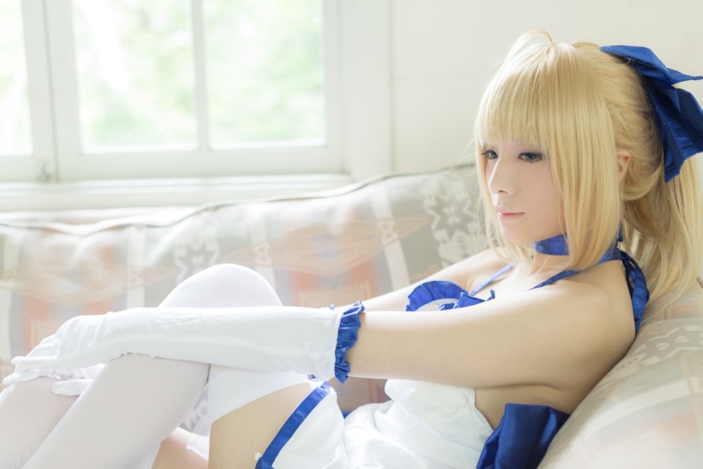 兔玩映画系列 写真-白saber