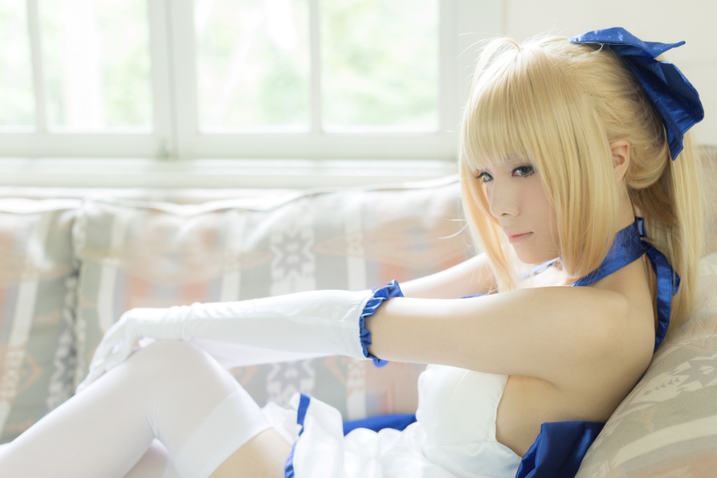 兔玩映画系列 写真-白saber