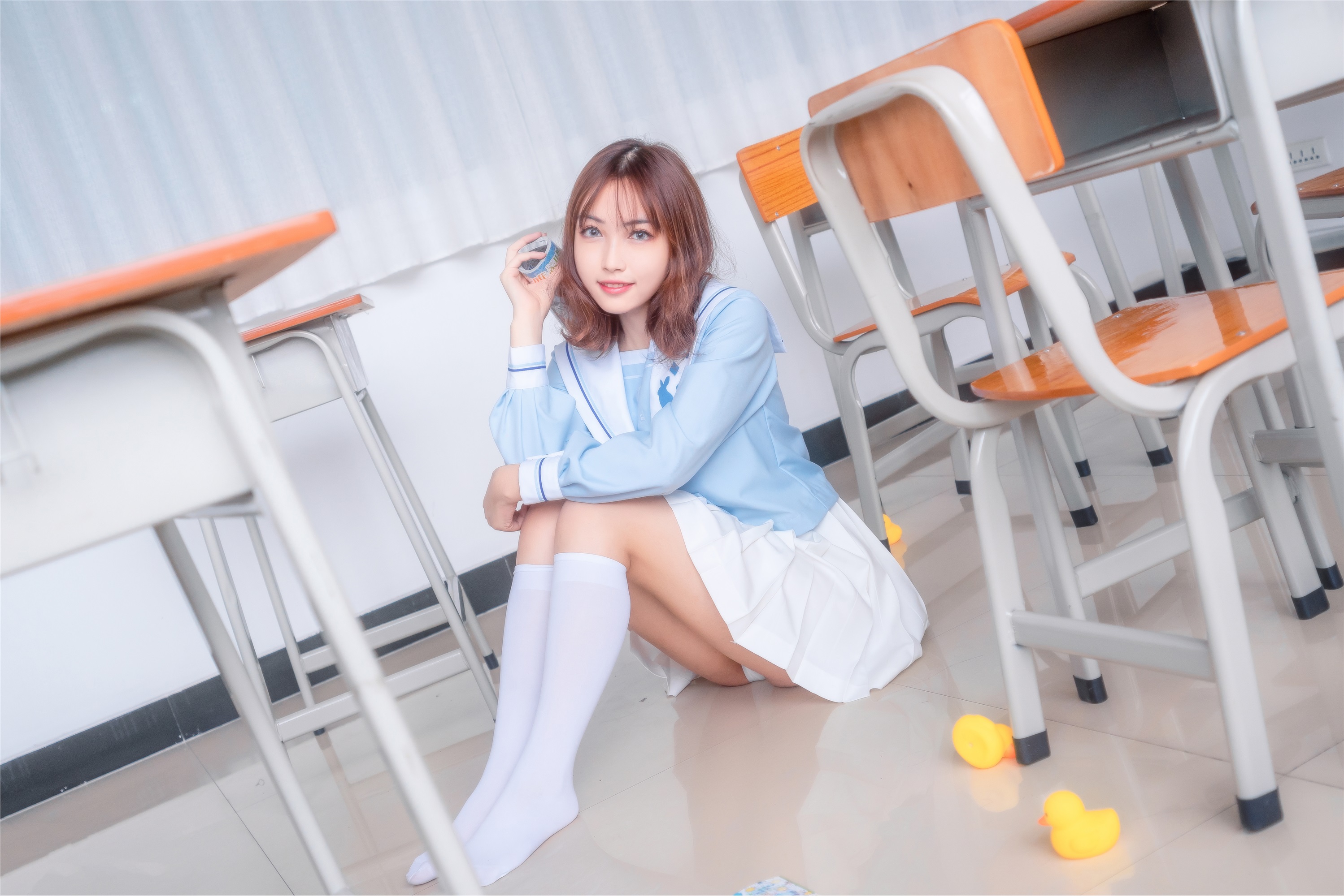 喵糖映画  VOL.009 小黄鸭与白丝