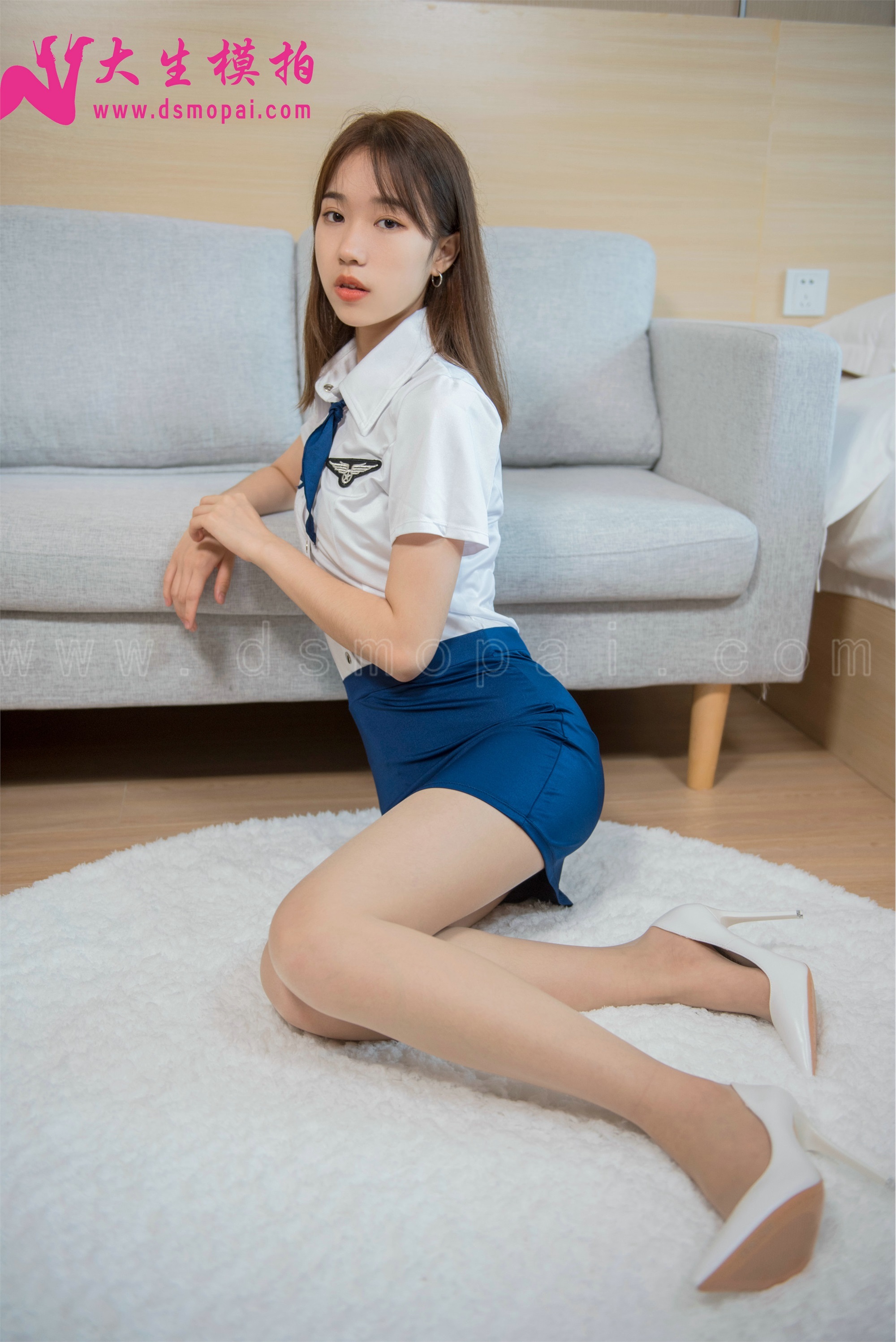 大生模拍  No.128 小鹿 – 肉丝小空姐