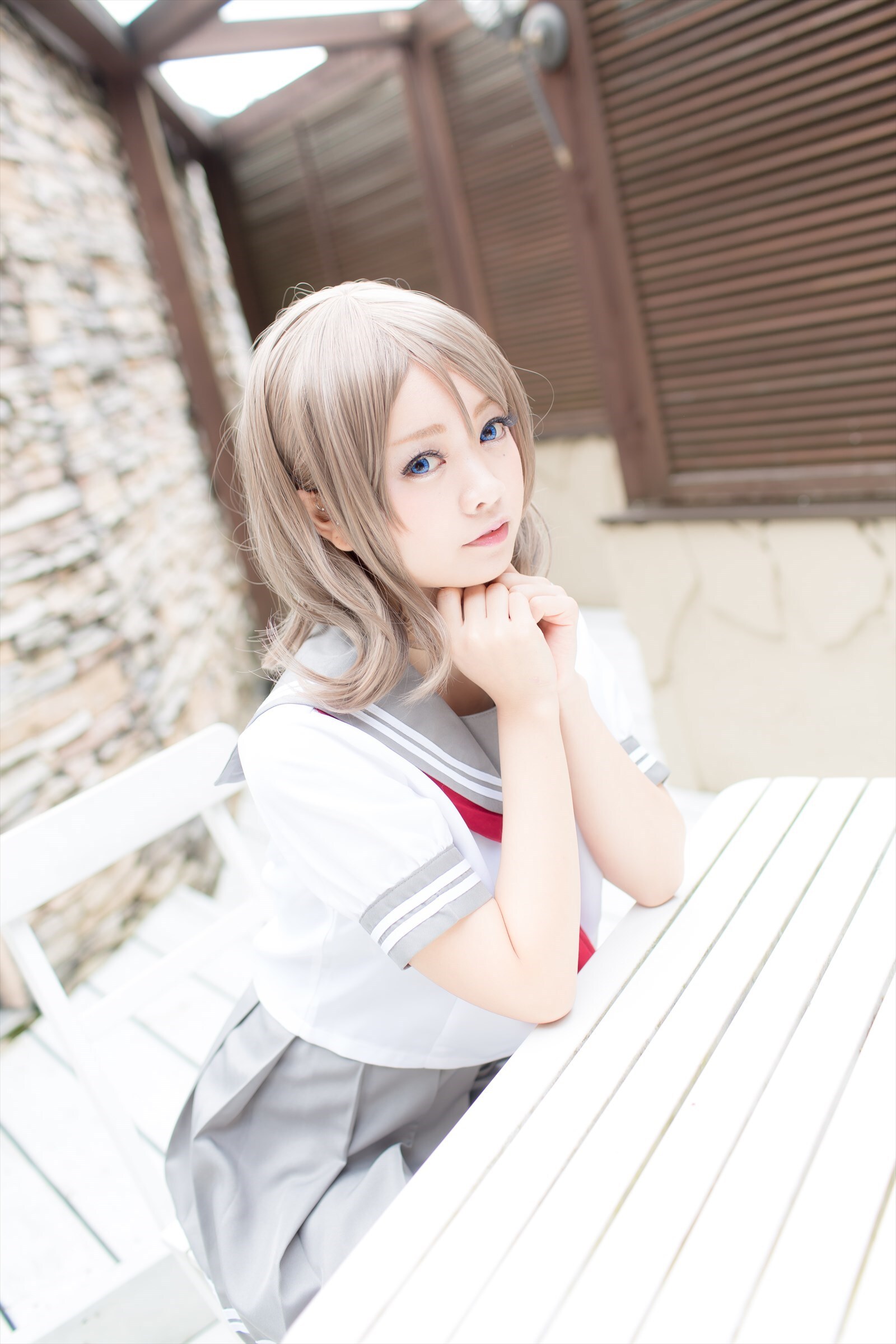 兔玩映画系列 写真-露背毛衣