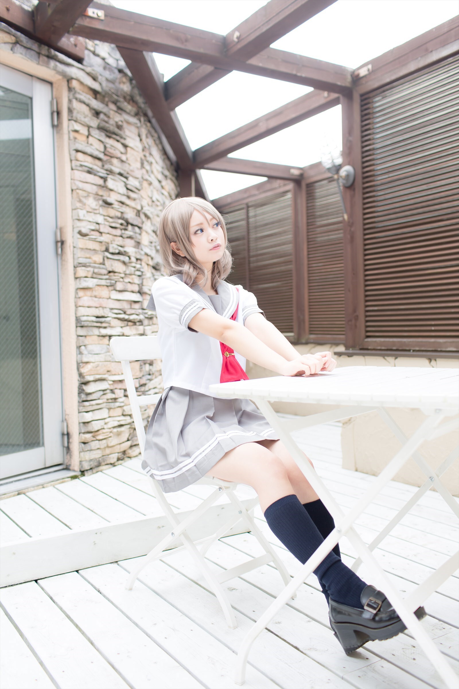 兔玩映画系列 写真-露背毛衣