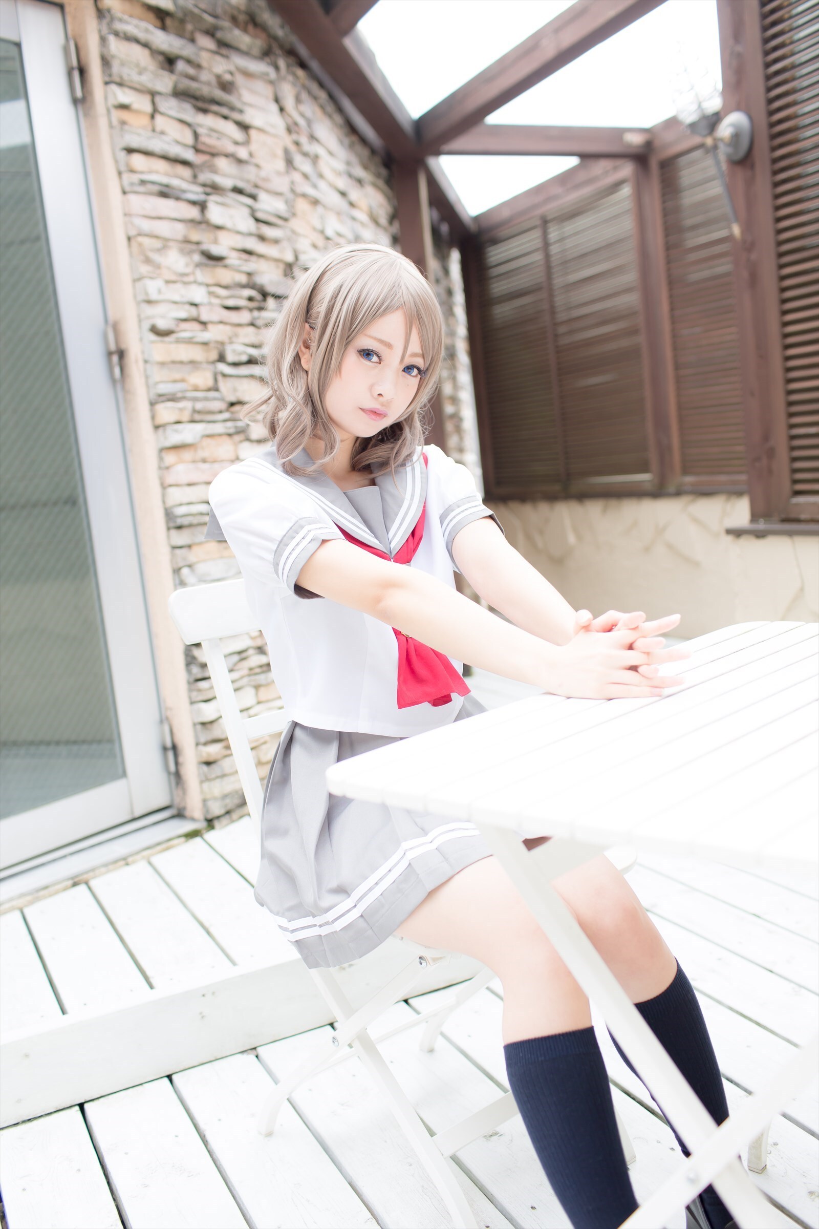 兔玩映画系列 写真-露背毛衣