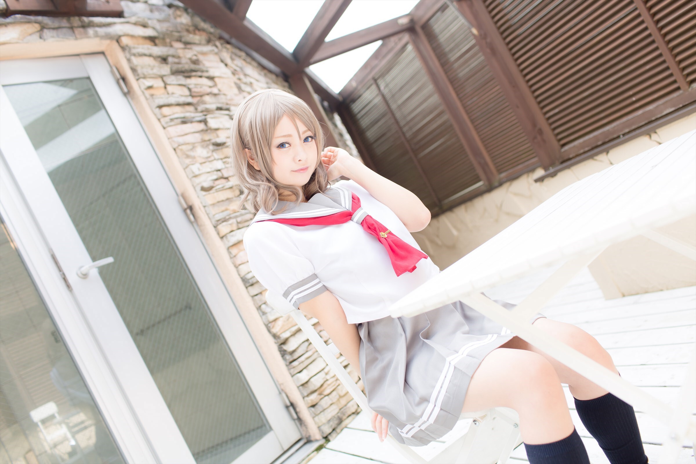 兔玩映画系列 写真-露背毛衣