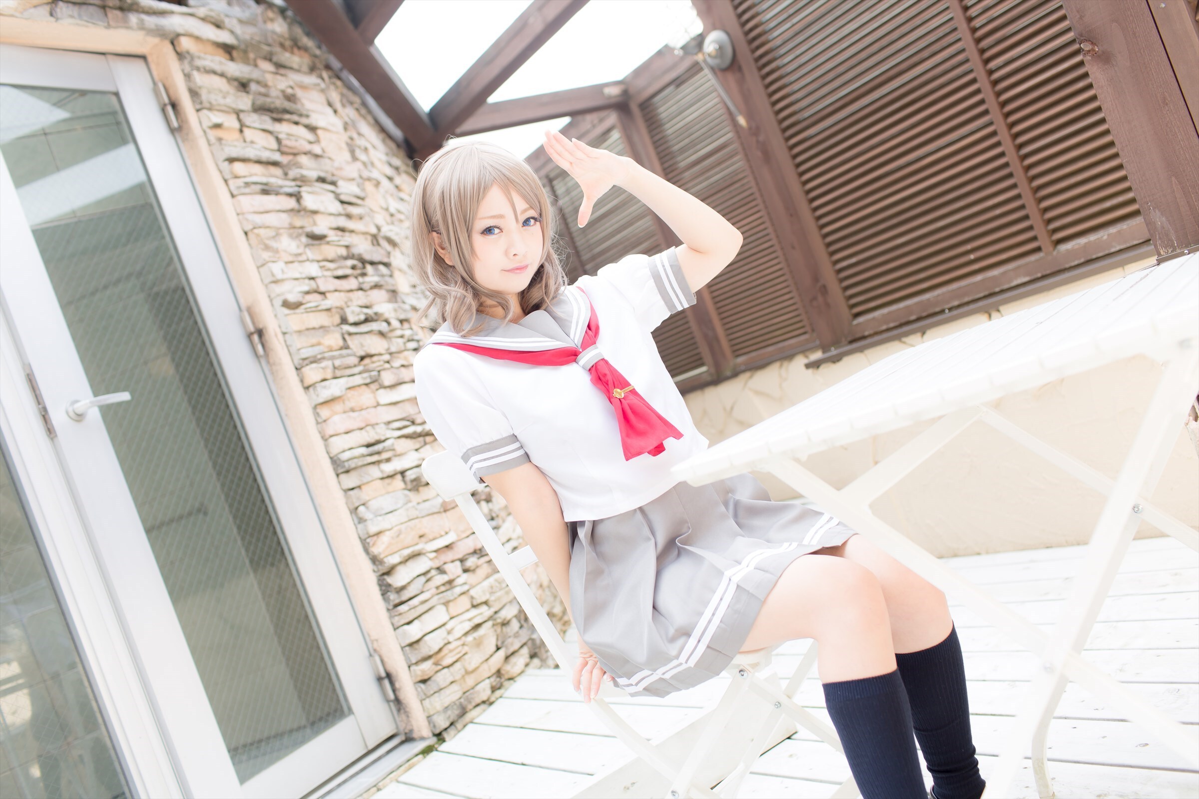 兔玩映画系列 写真-露背毛衣