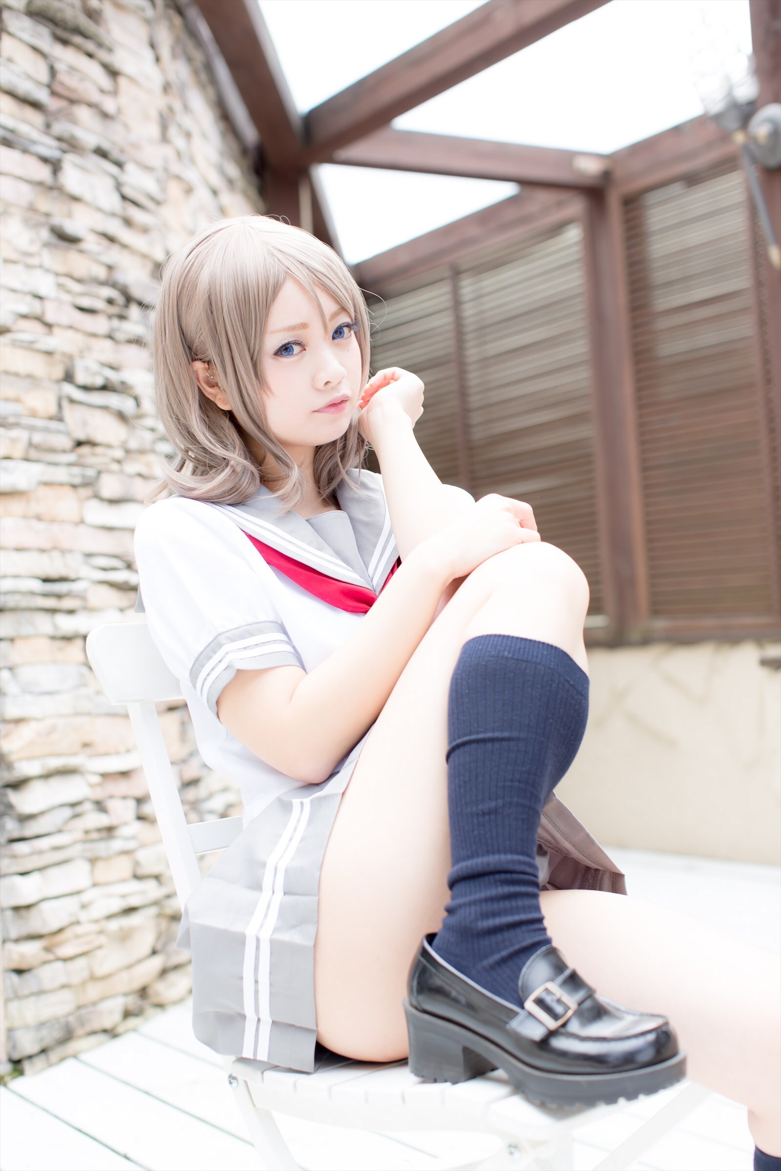 兔玩映画系列 写真-露背毛衣