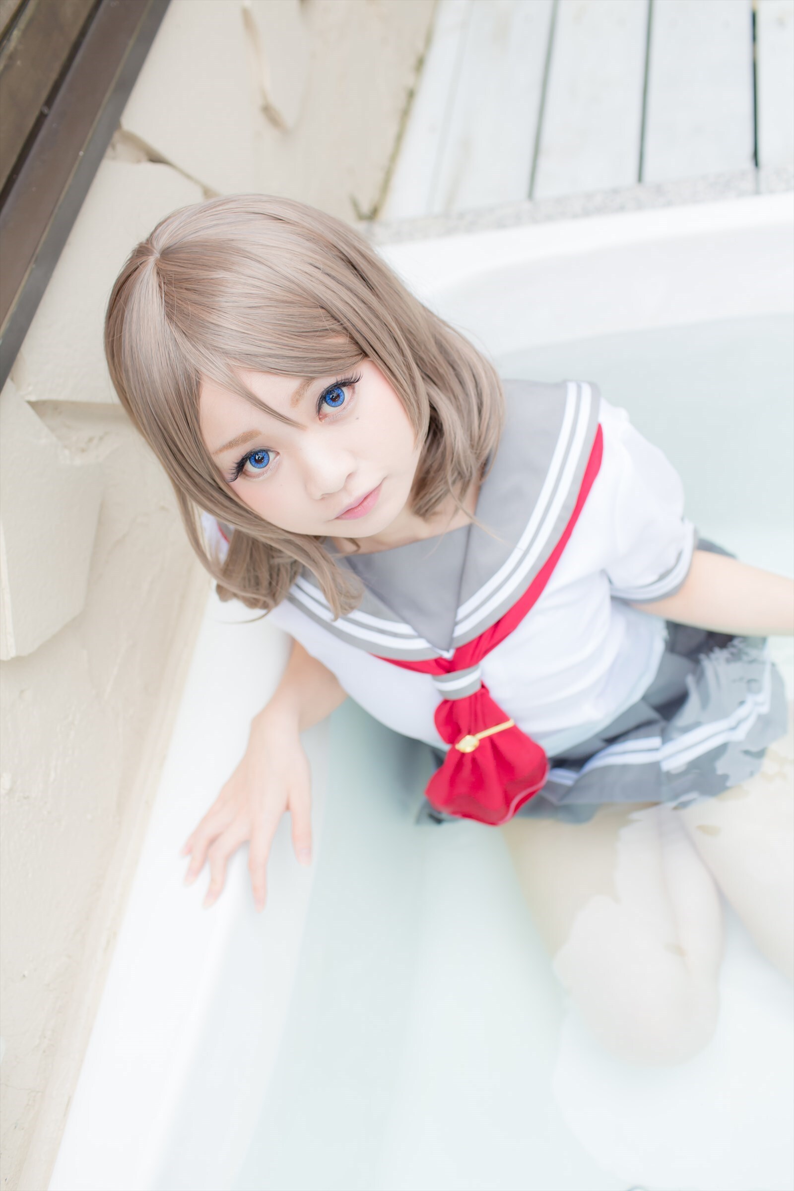 兔玩映画系列 写真-露背毛衣