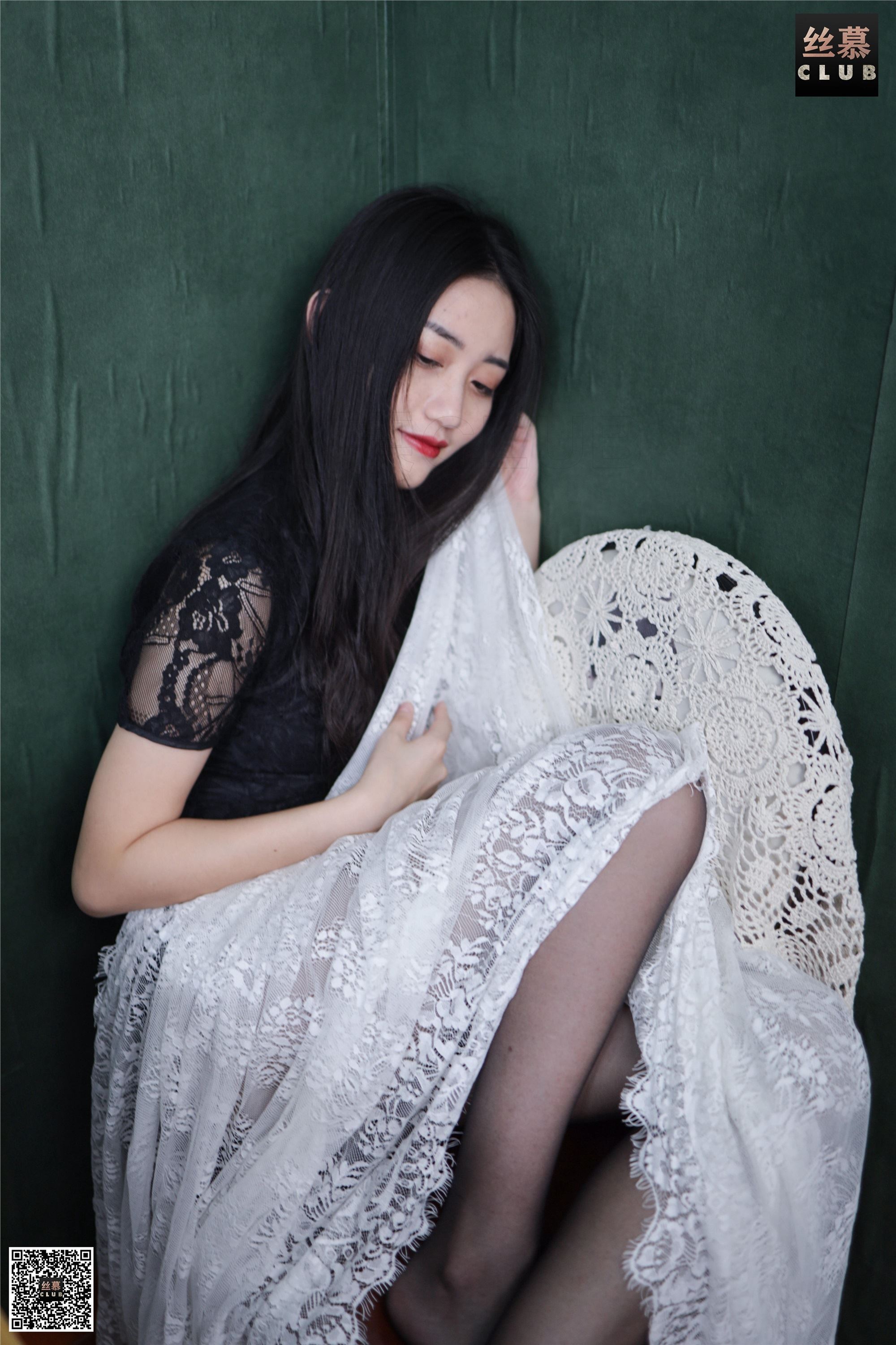 丝慕写真 SM076 天天一元 模特：双双《双双-柔情-黑s》74P130M