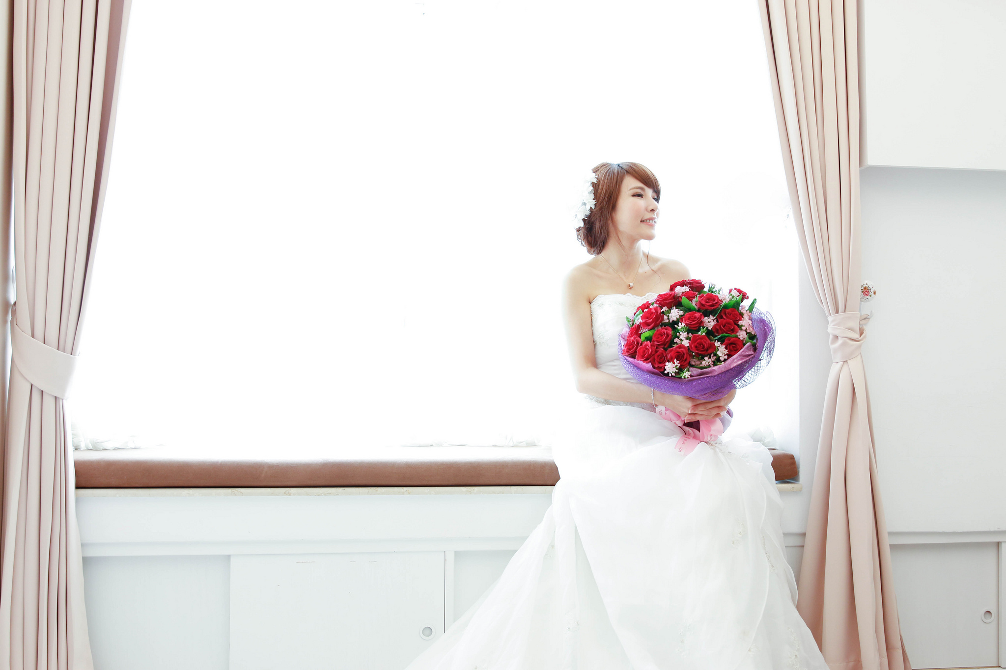 [Beautyleg番外篇]2014-05-18 拉拉主题棚拍 唯美婚纱风