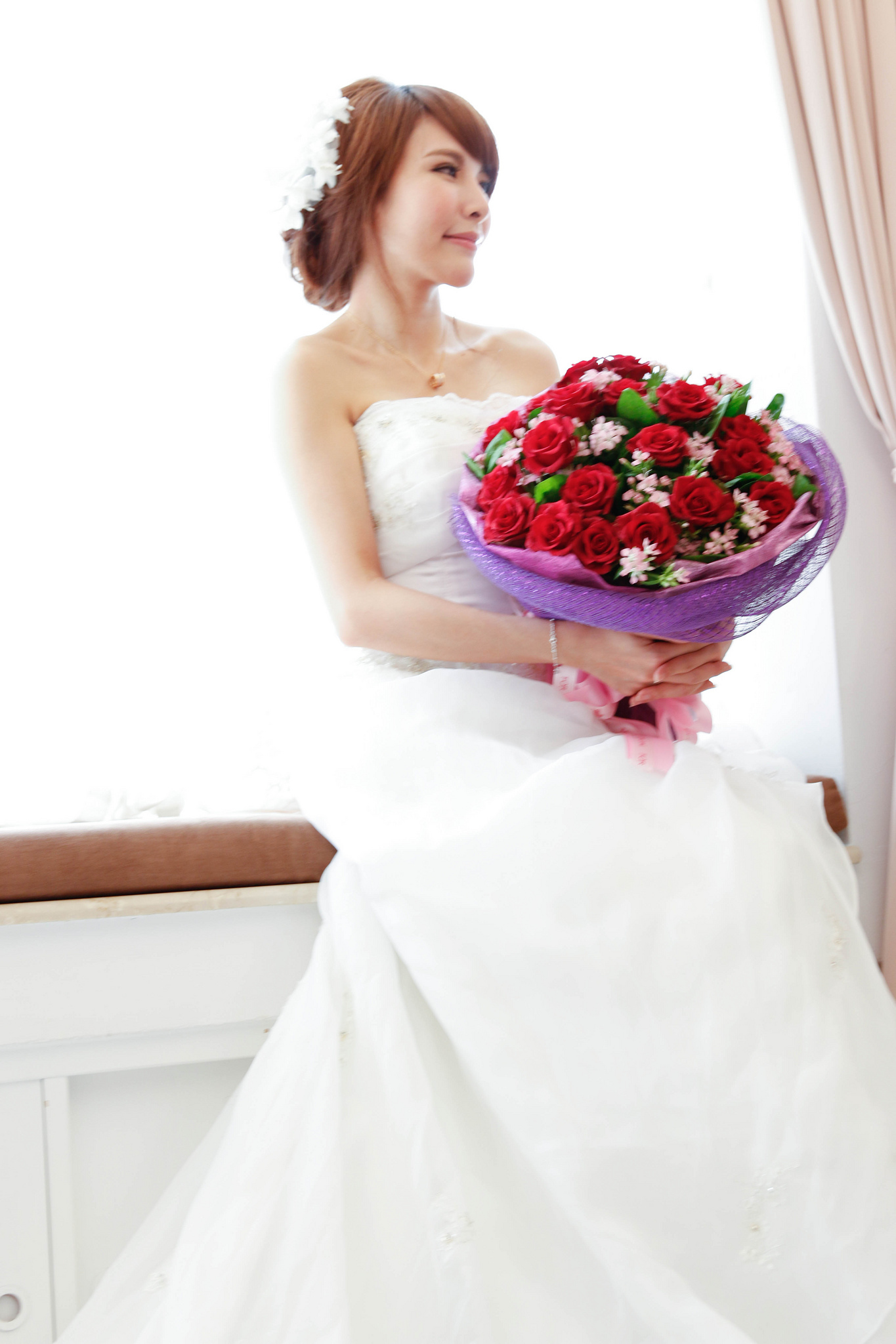 [Beautyleg番外篇]2014-05-18 拉拉主题棚拍 唯美婚纱风