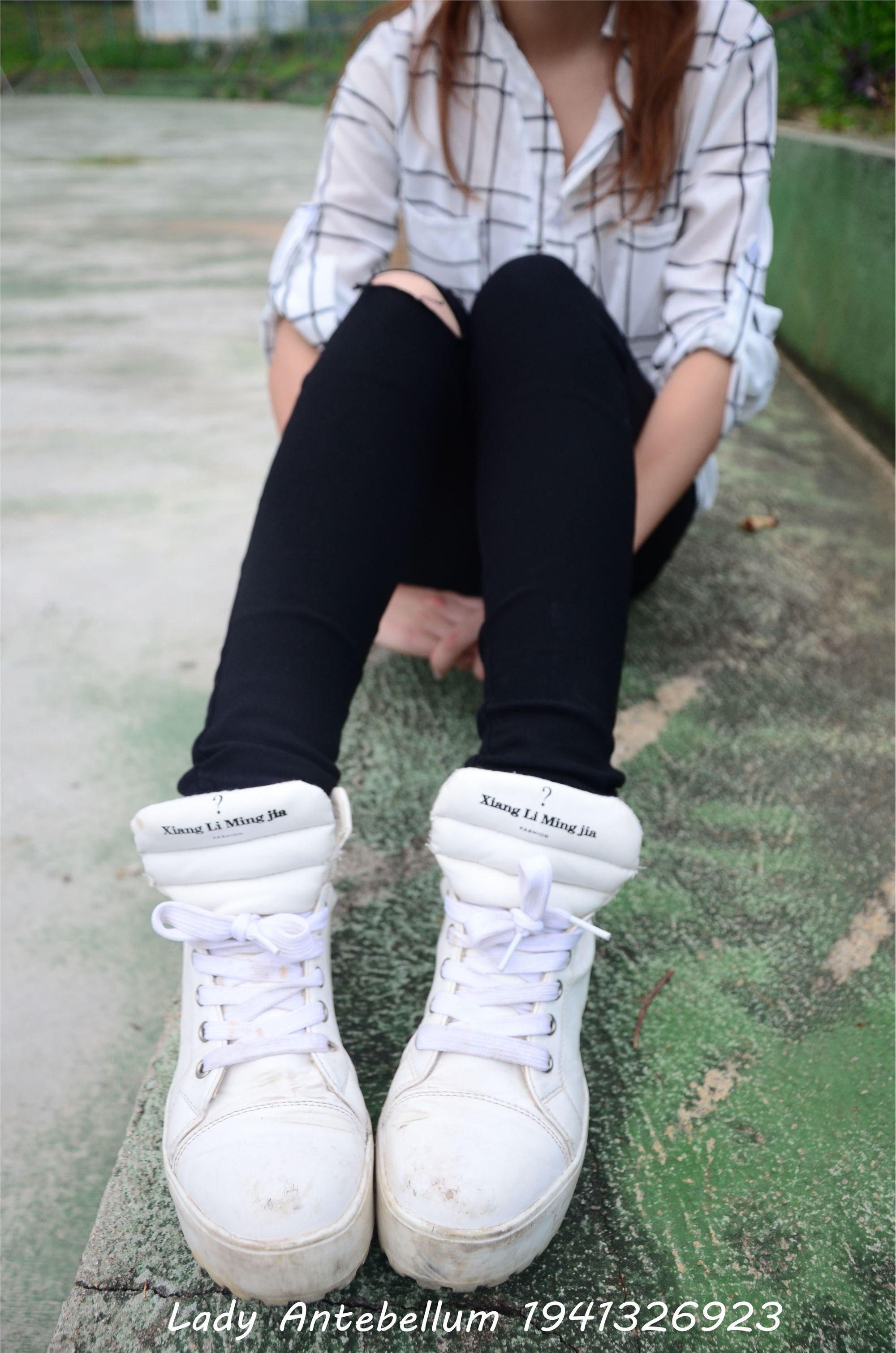 战前女神  恋足美腿棉袜女神级摄影套图 042