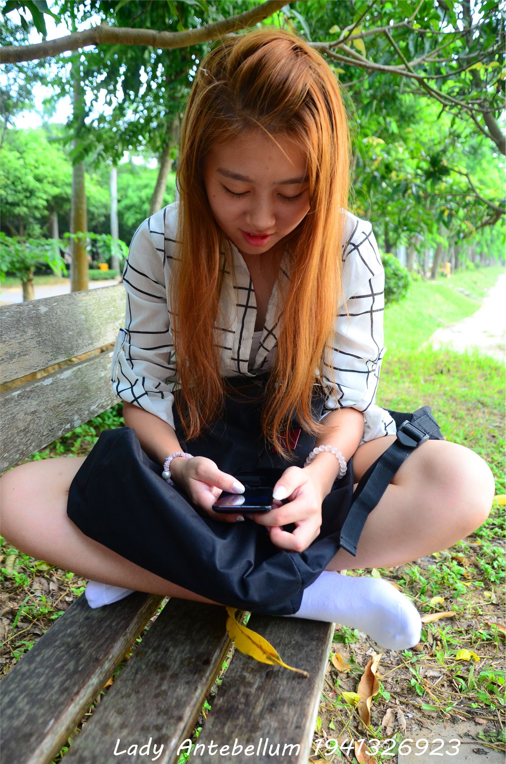 战前女神  恋足美腿棉袜女神级摄影套图 044