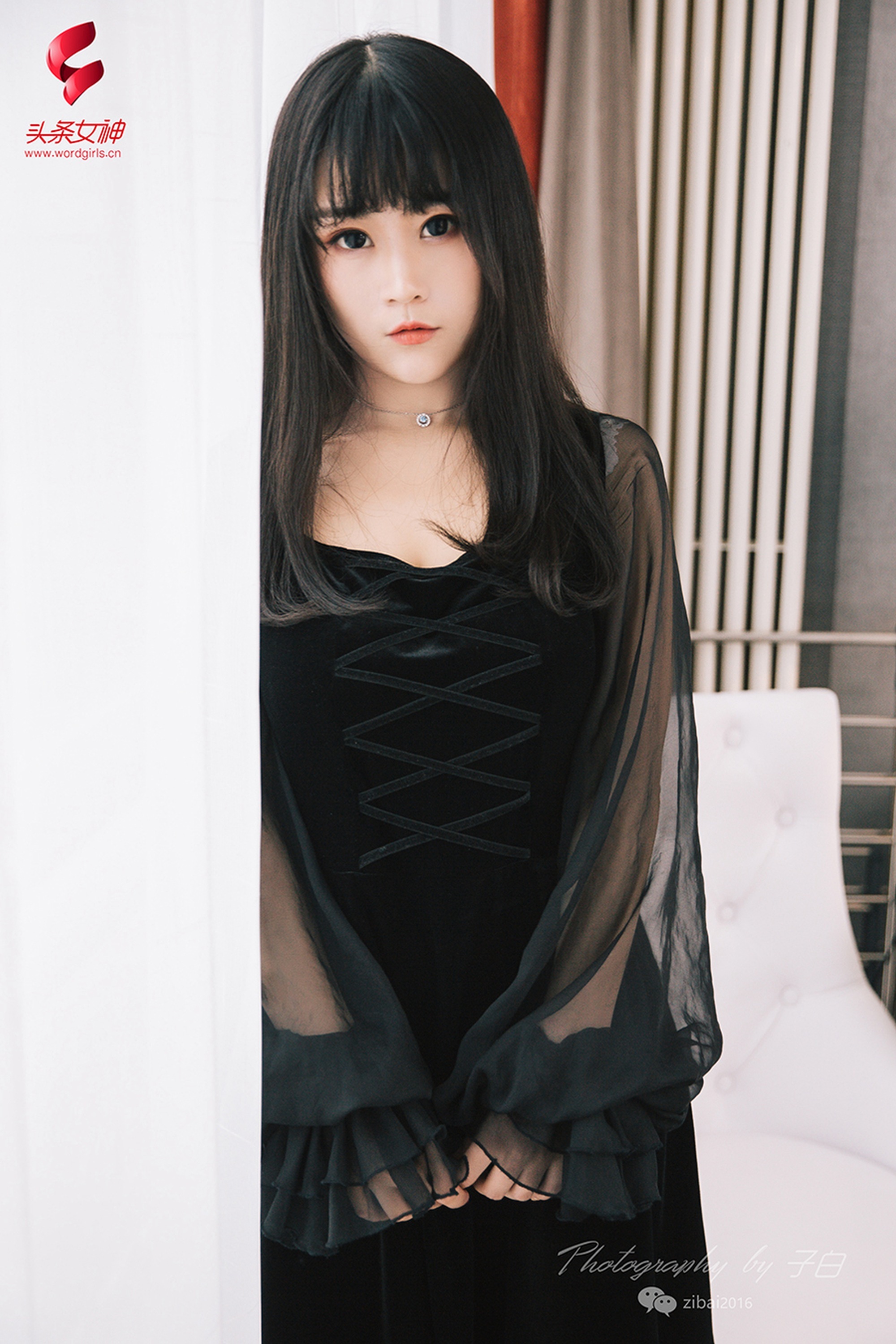 TouTiao头条女神  2019.06.23 糖糖 黑与白的纯净女孩