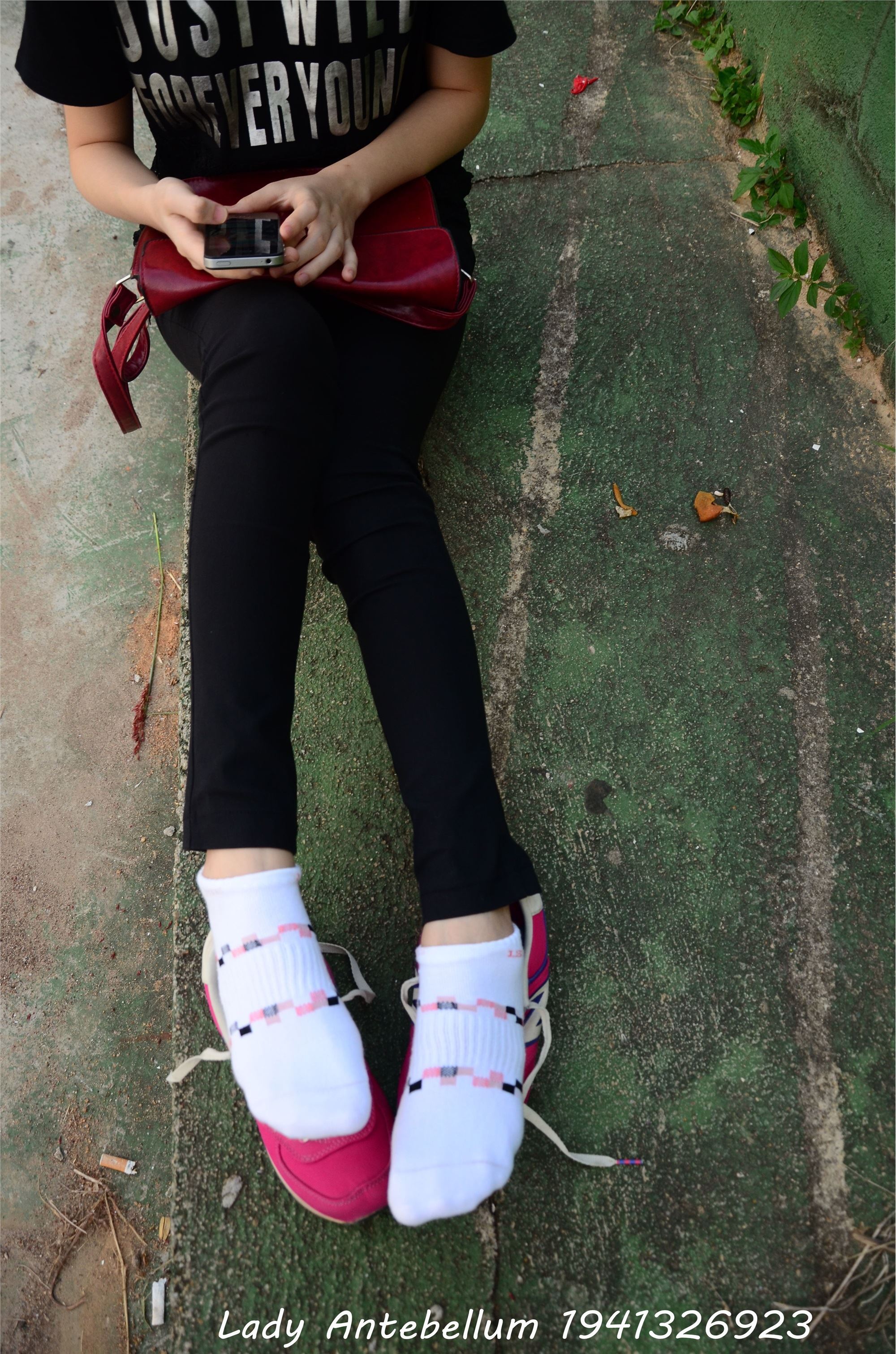 战前女神  恋足美腿棉袜女神级摄影套图 062