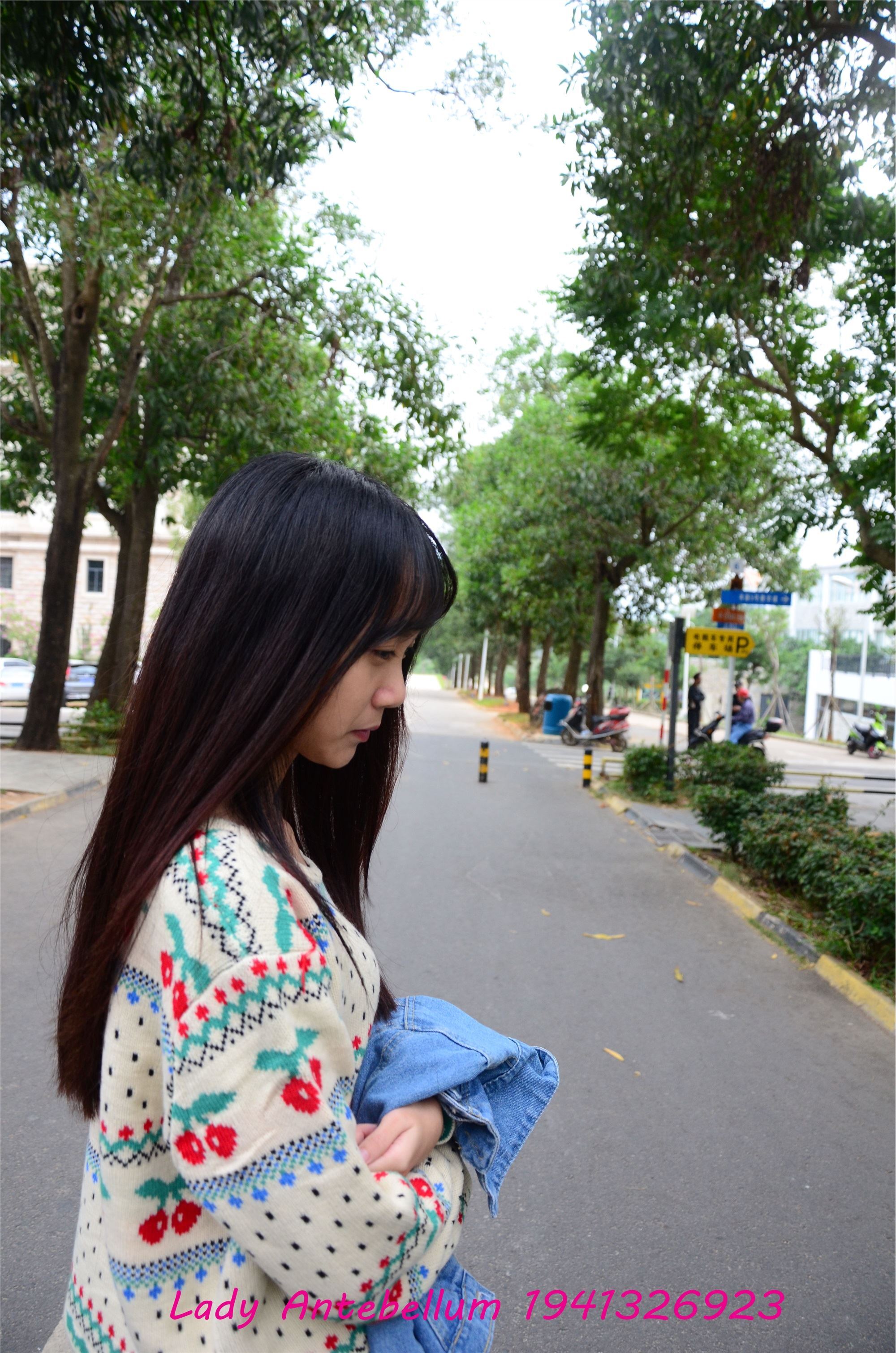 战前女神  恋足美腿棉袜女神级摄影套图 074