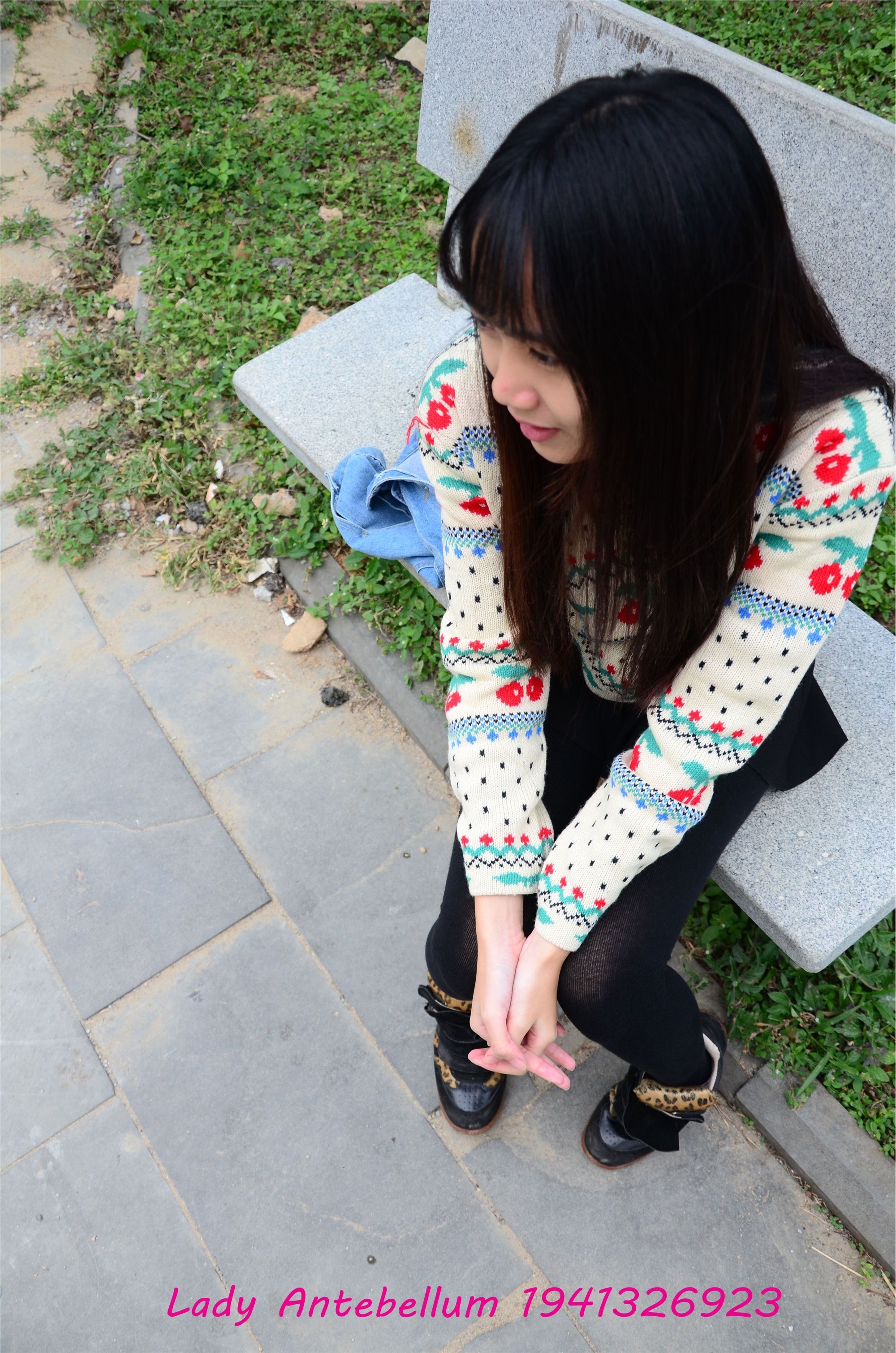 战前女神  恋足美腿棉袜女神级摄影套图 074