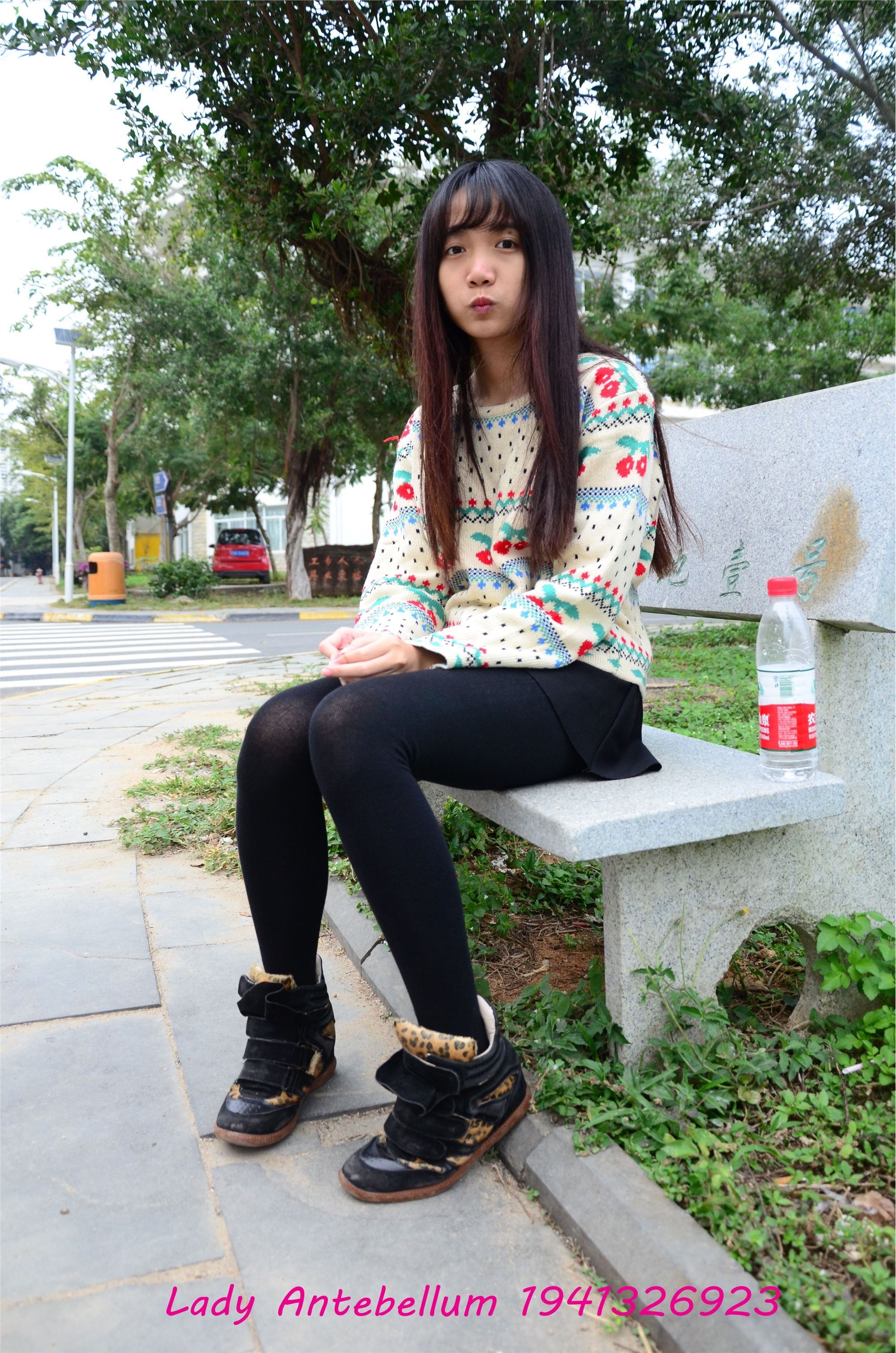 战前女神  恋足美腿棉袜女神级摄影套图 074