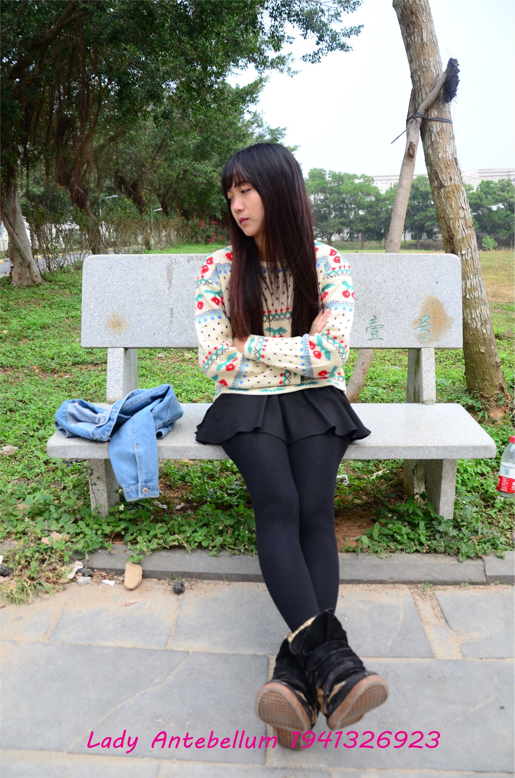 战前女神  恋足美腿棉袜女神级摄影套图 074