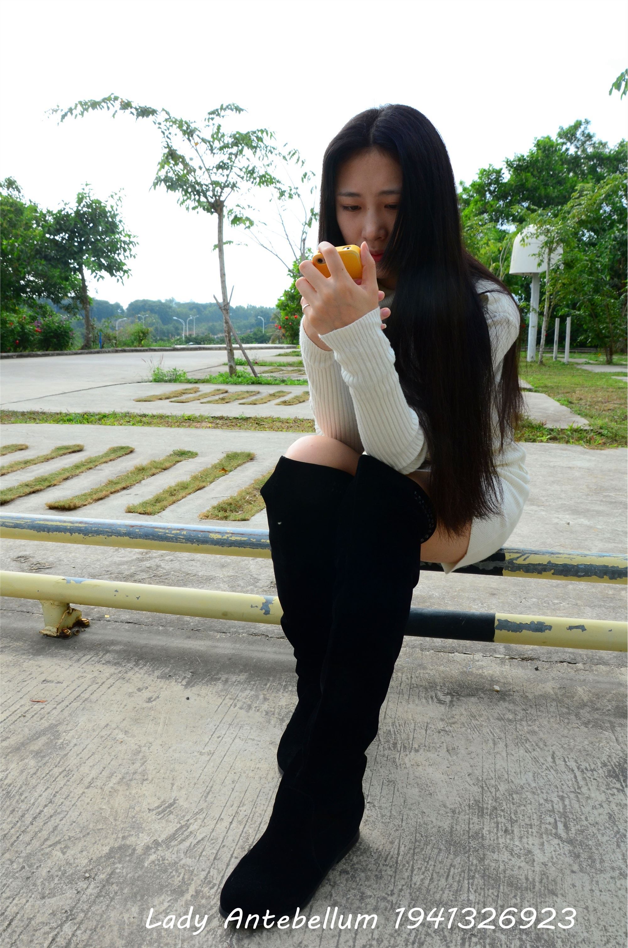 战前女神  恋足美腿棉袜女神级摄影套图 075