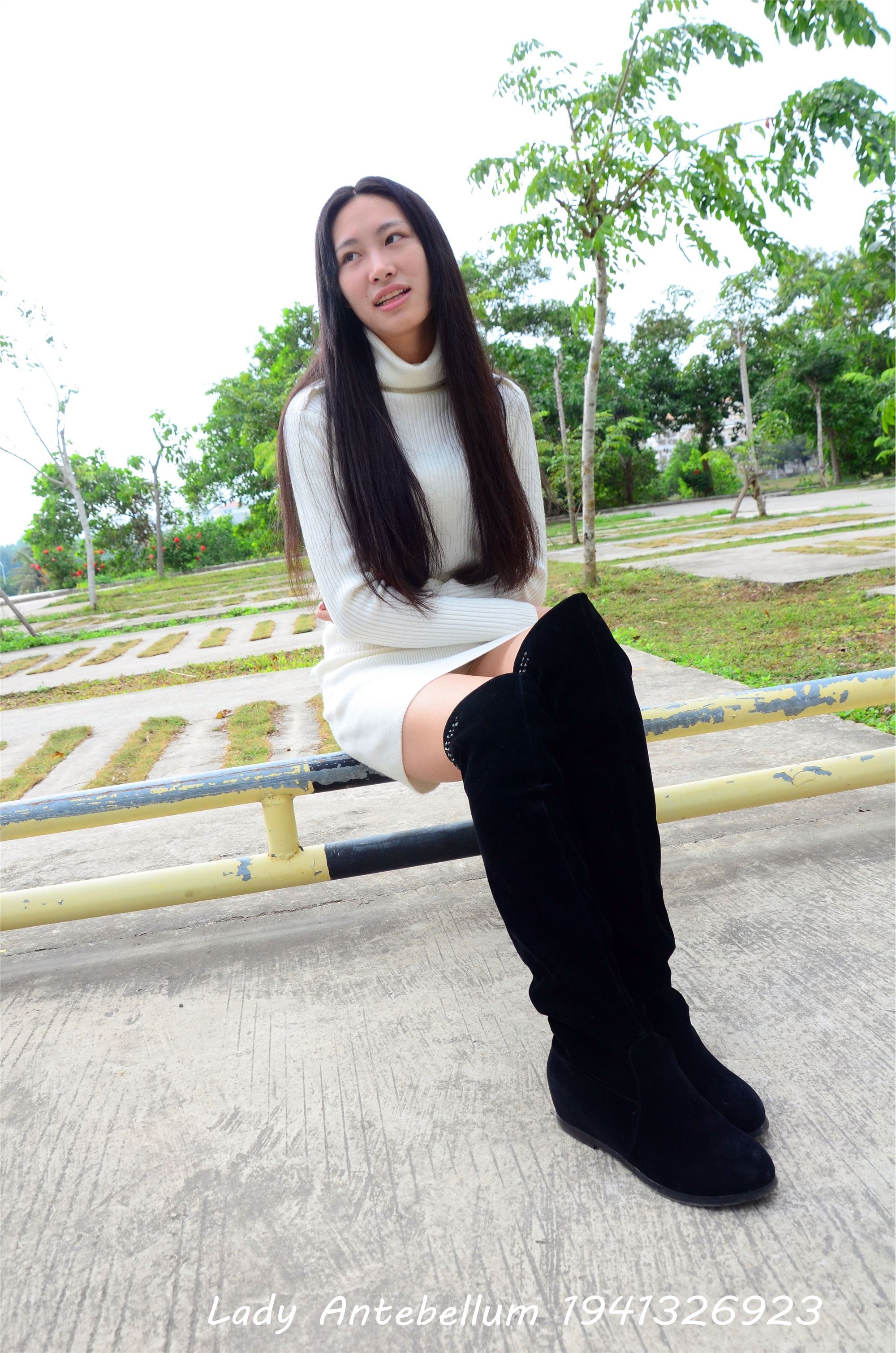 战前女神  恋足美腿棉袜女神级摄影套图 075