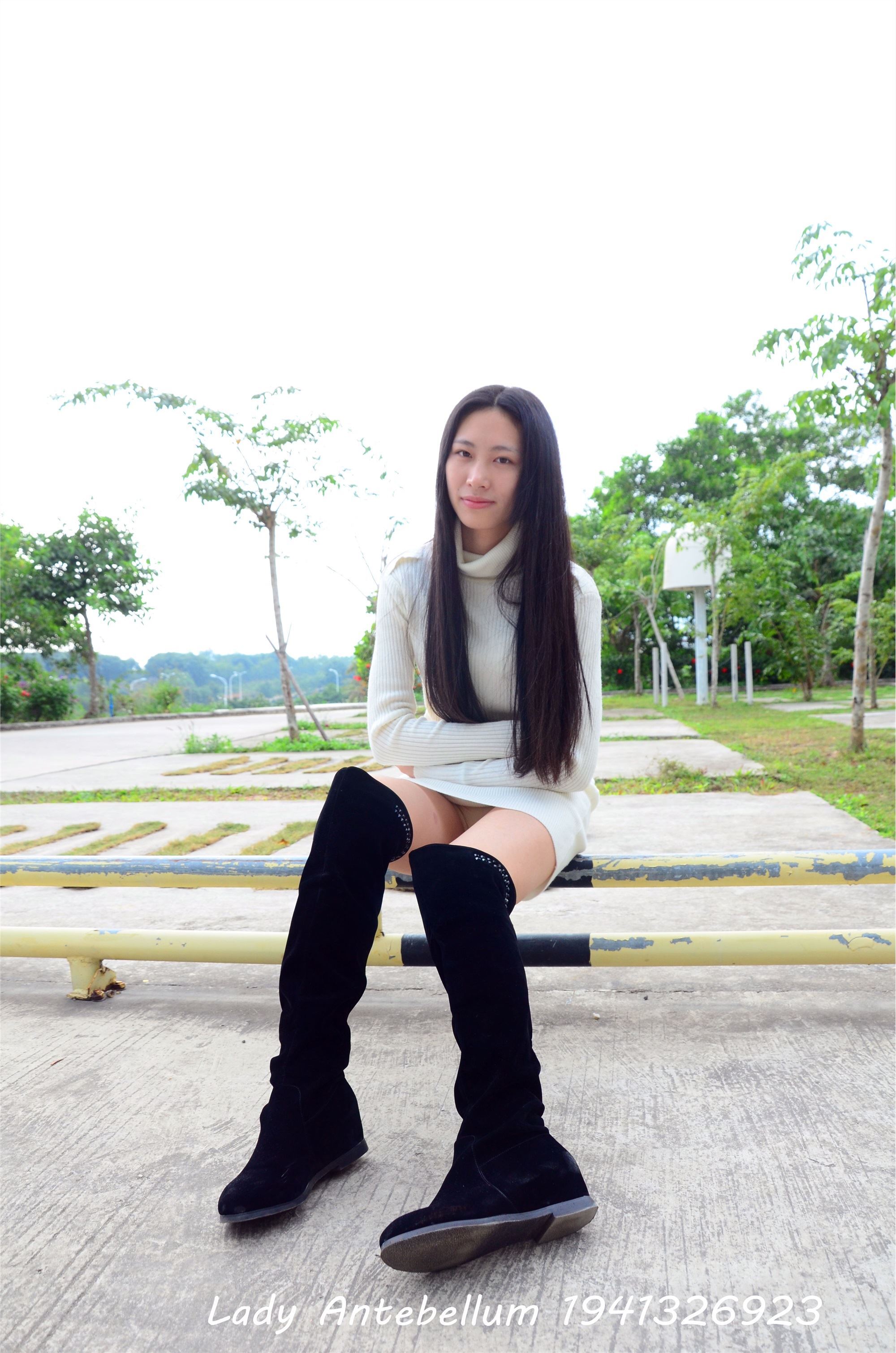 战前女神  恋足美腿棉袜女神级摄影套图 075