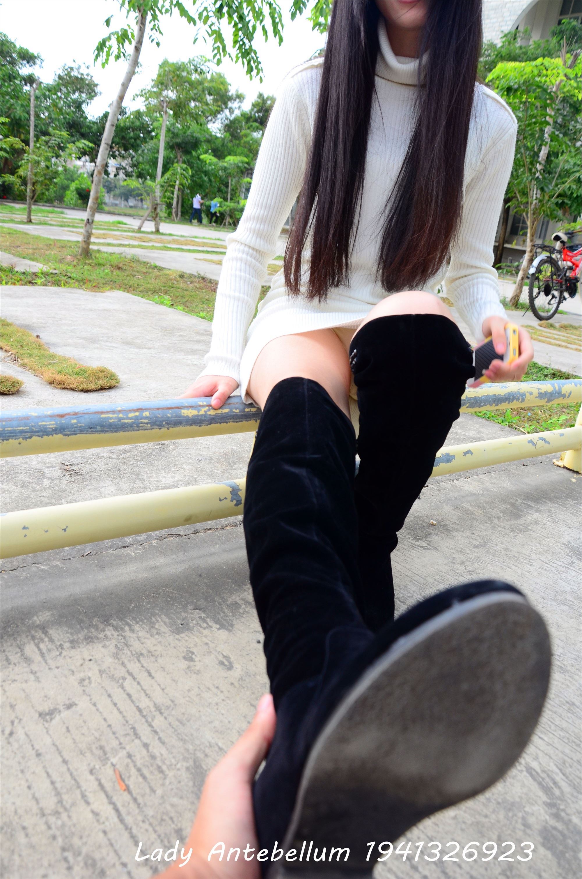 战前女神  恋足美腿棉袜女神级摄影套图 075