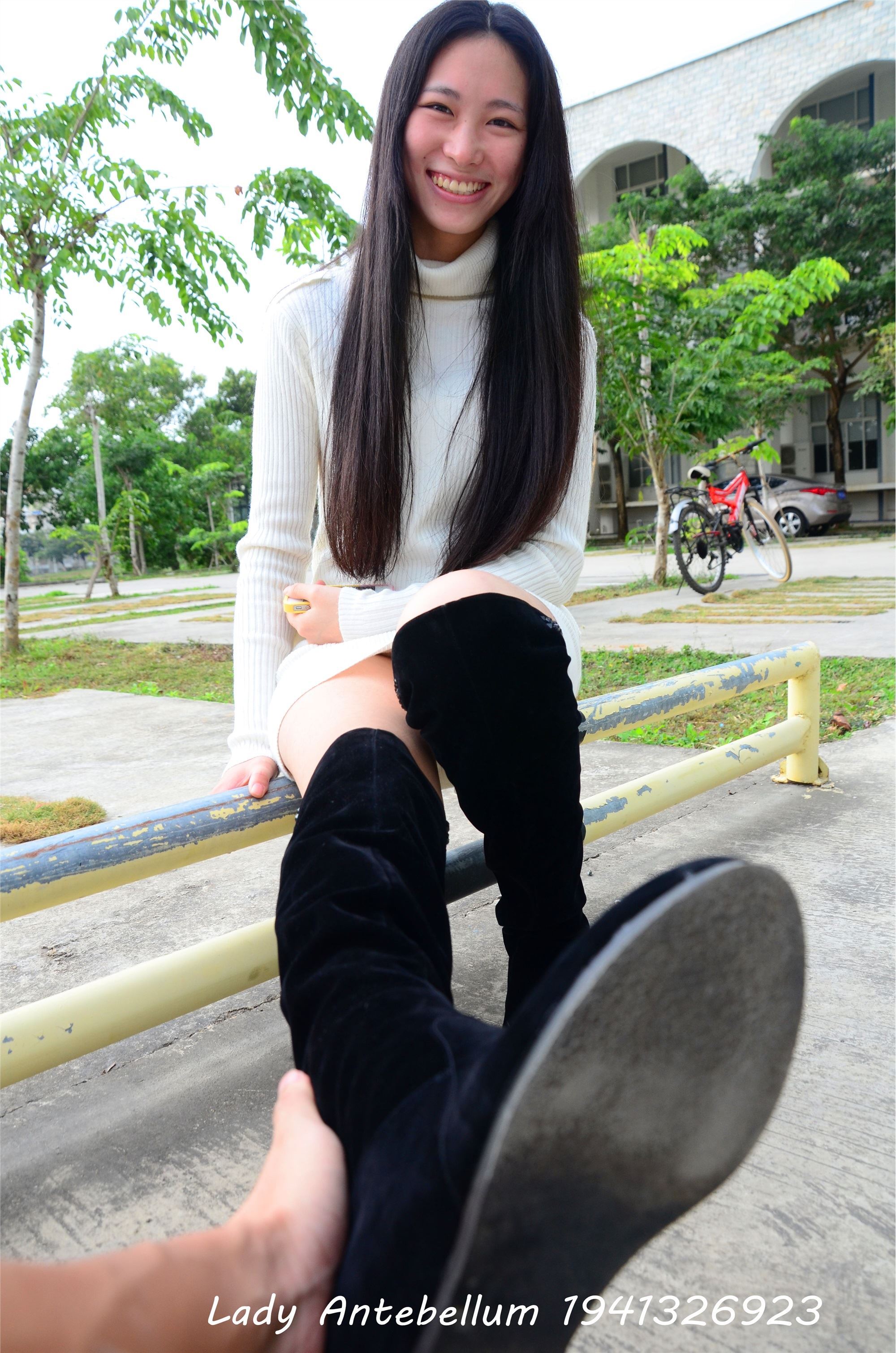 战前女神  恋足美腿棉袜女神级摄影套图 075