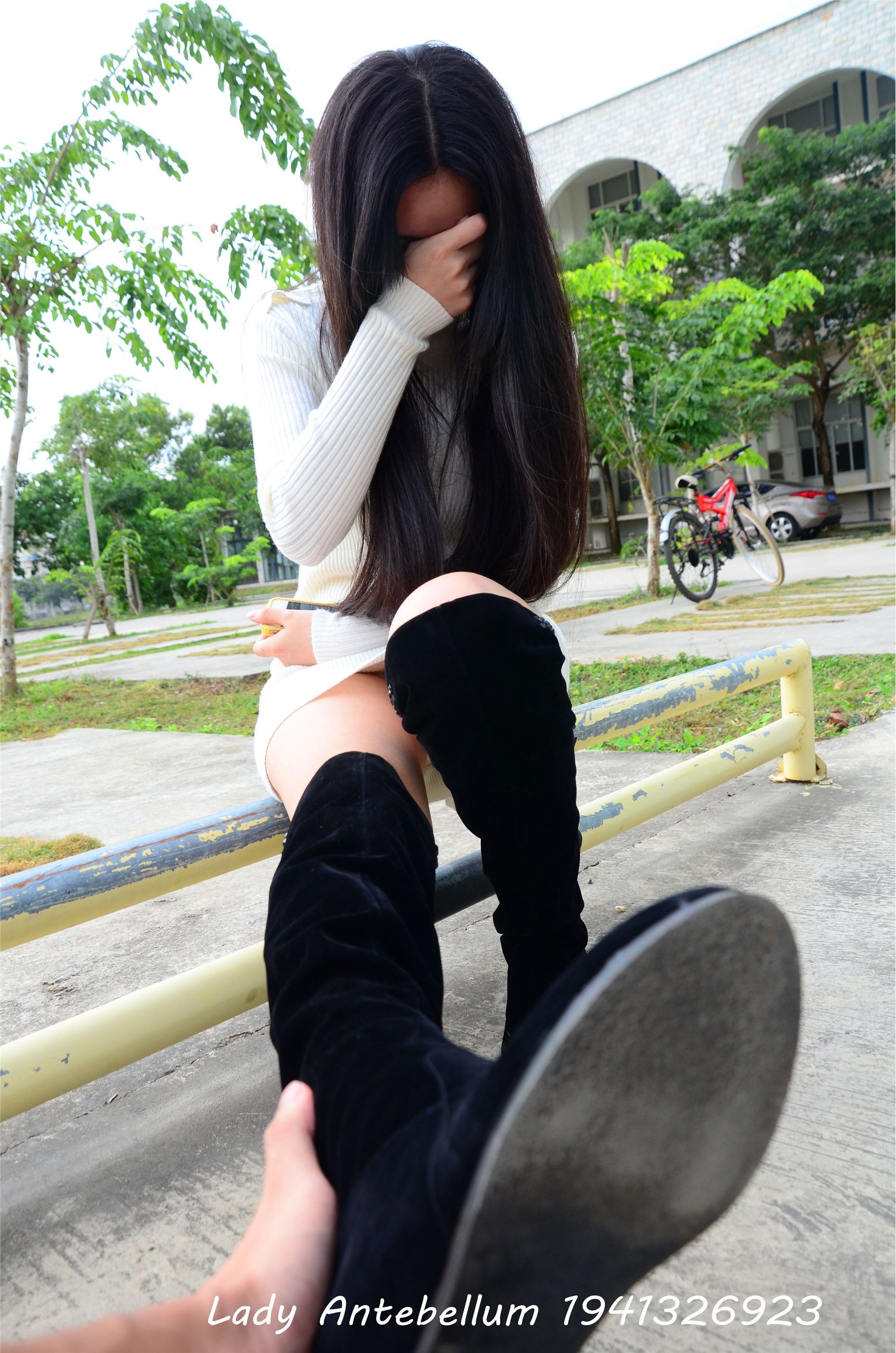 战前女神  恋足美腿棉袜女神级摄影套图 075