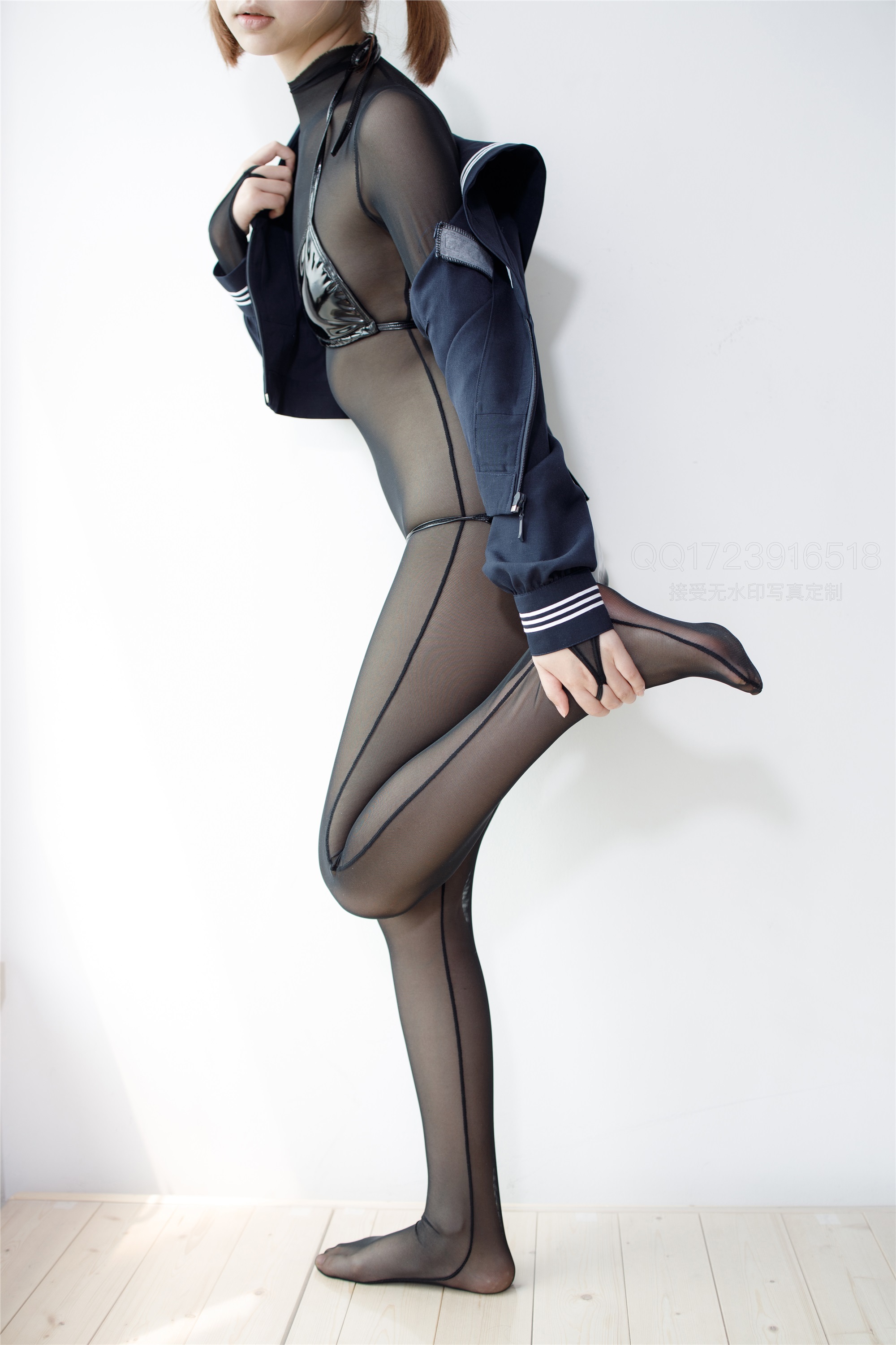 森萝财团萝莉丝足写真 WTMSB-003 黑丝连体袜