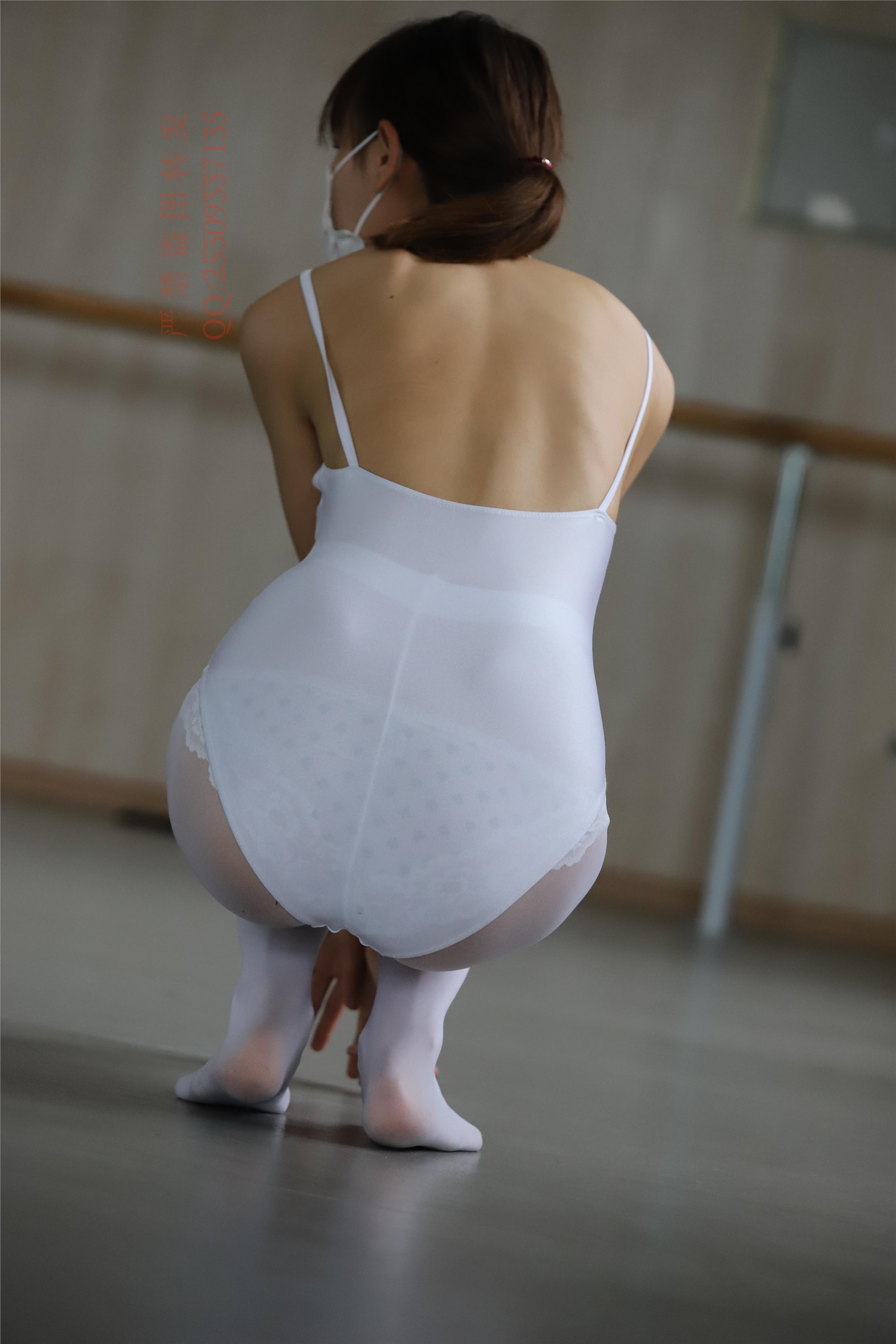 大西瓜套图 2018 7.8月活动模特三体操服 白si1