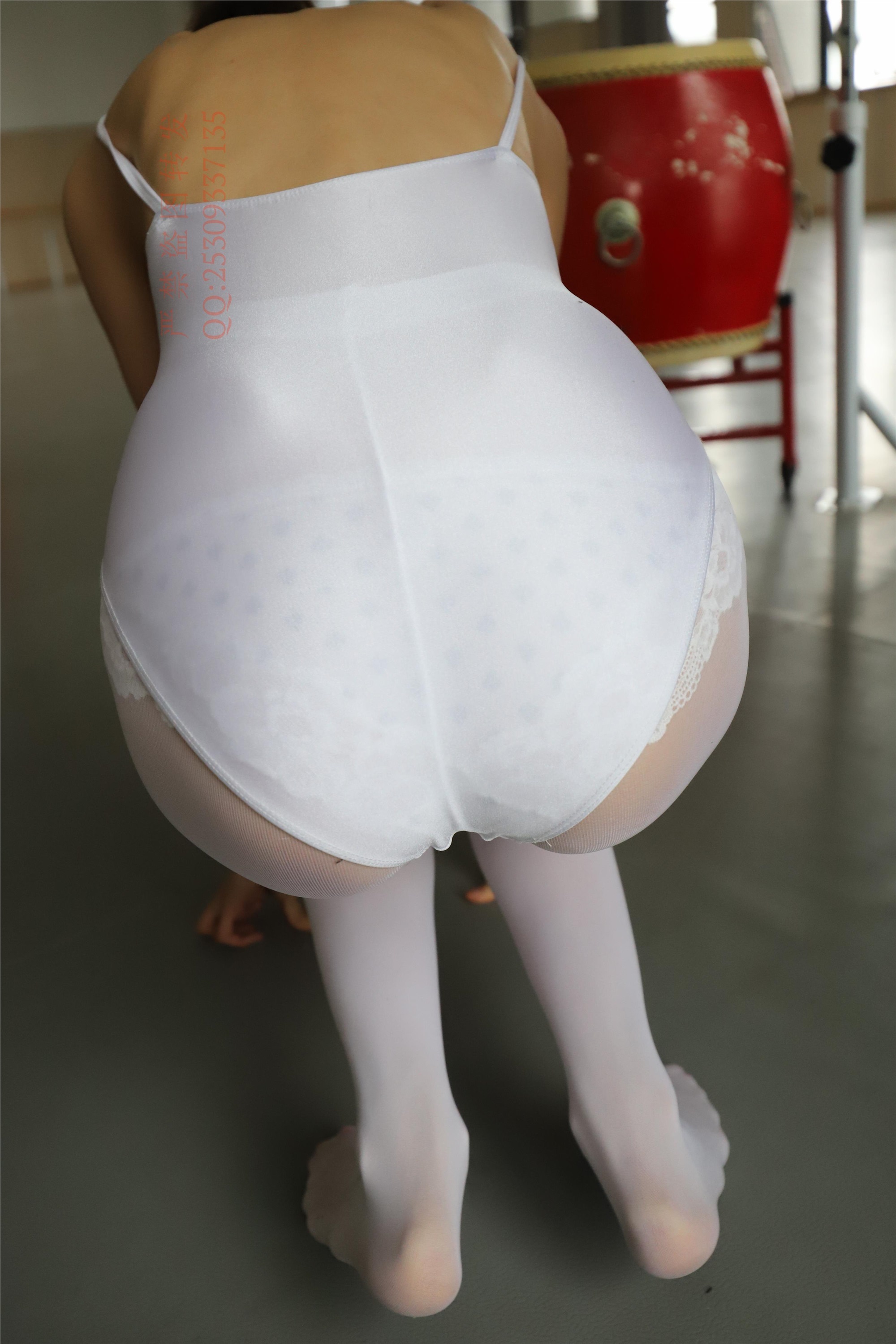 大西瓜套图 2018 7.8月活动模特三体操服 白si1