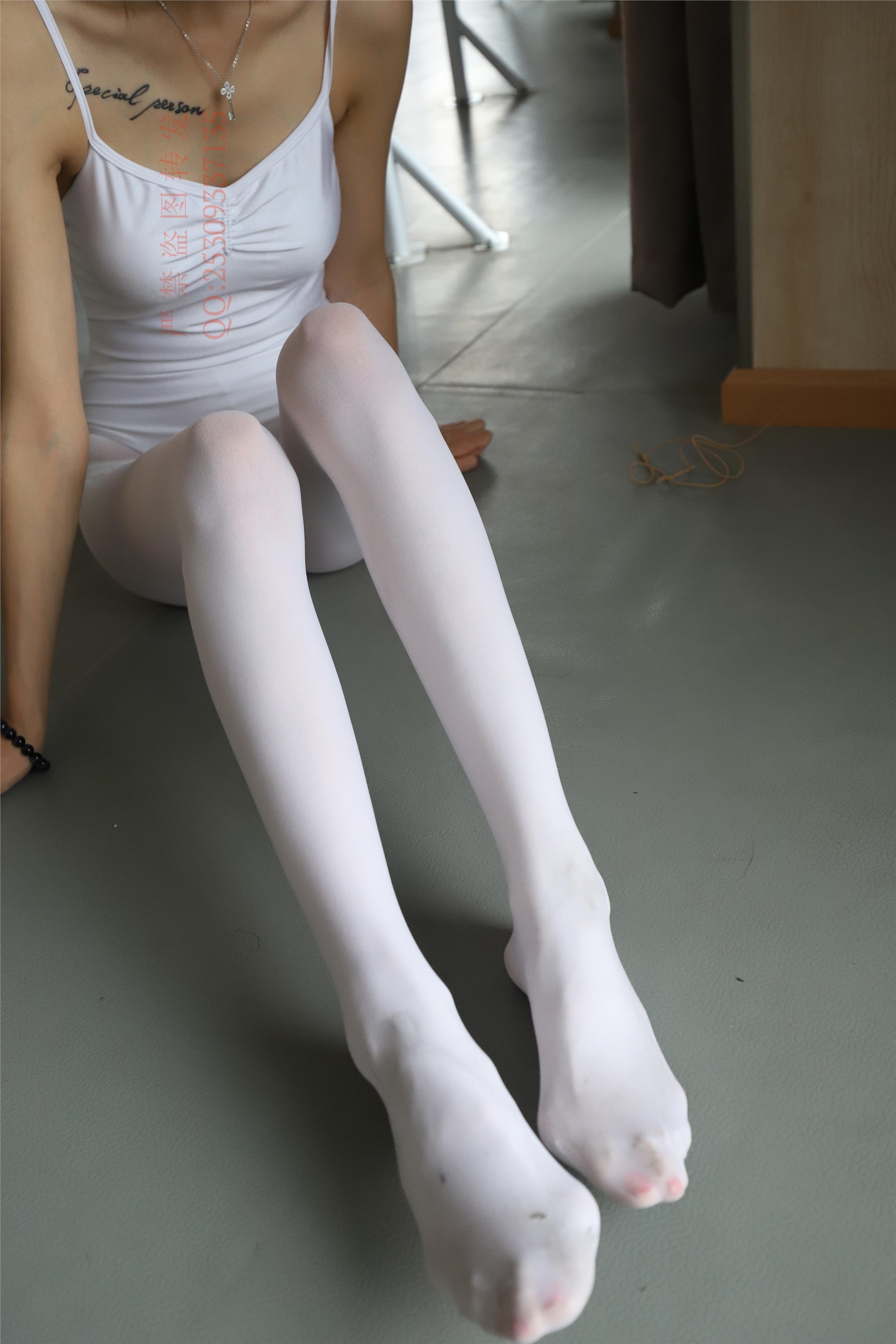 大西瓜套图 2018 7.8月活动模特三体操服 白si1