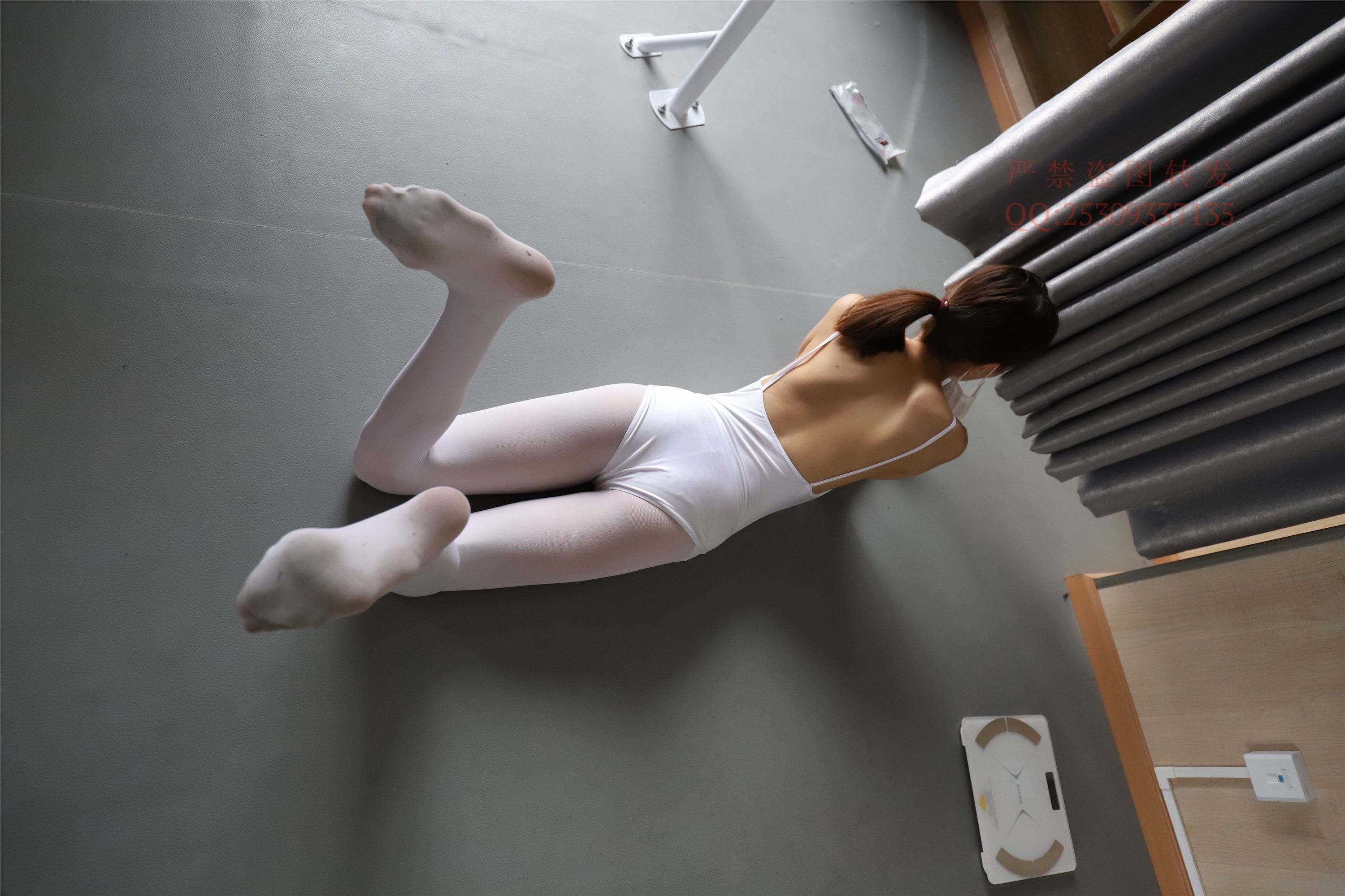 大西瓜套图 2018 7.8月活动模特三体操服 白si1