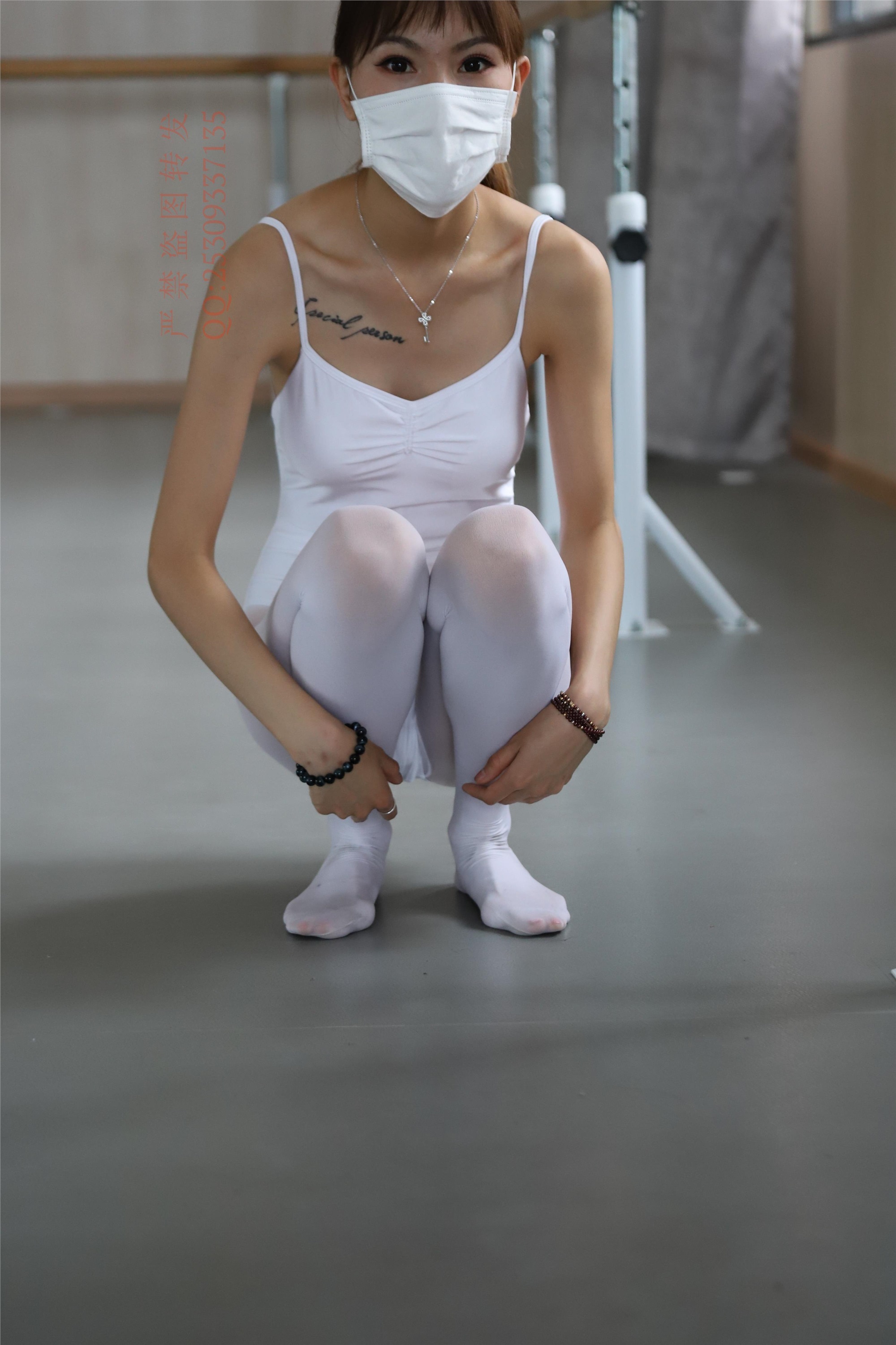 大西瓜套图 2018 7.8月活动模特三体操服 白si2