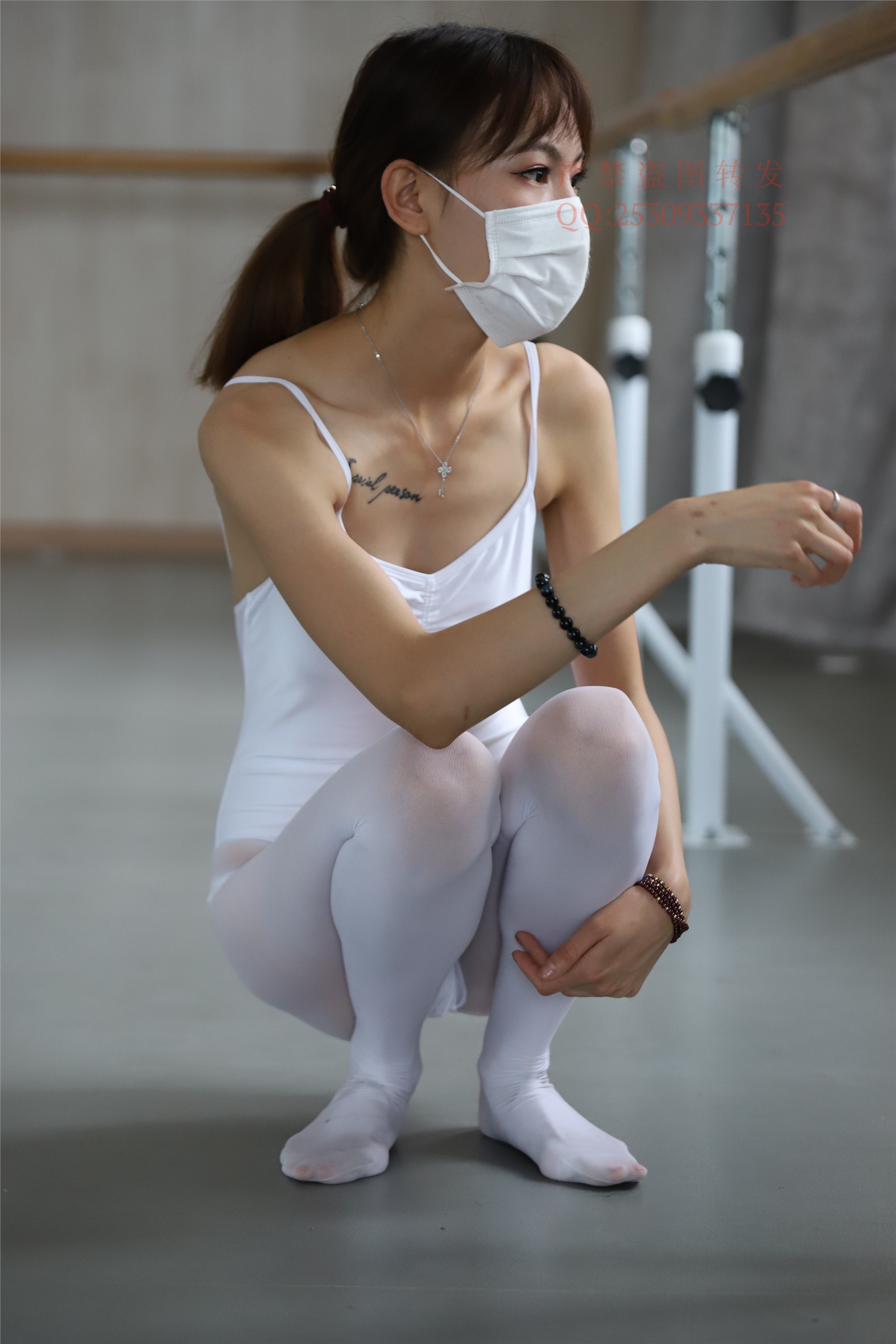 大西瓜套图 2018 7.8月活动模特三体操服 白si2