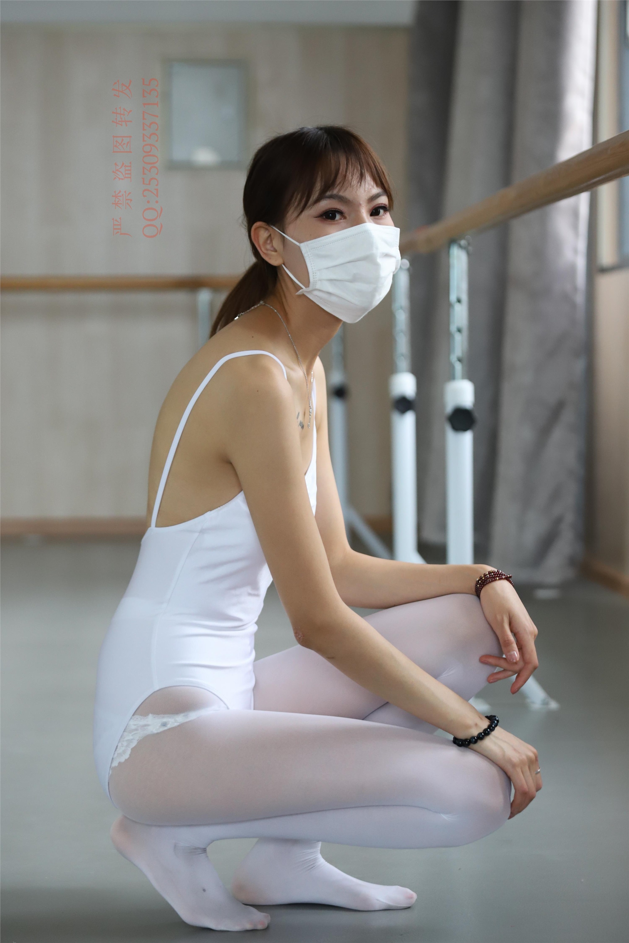 大西瓜套图 2018 7.8月活动模特三体操服 白si2