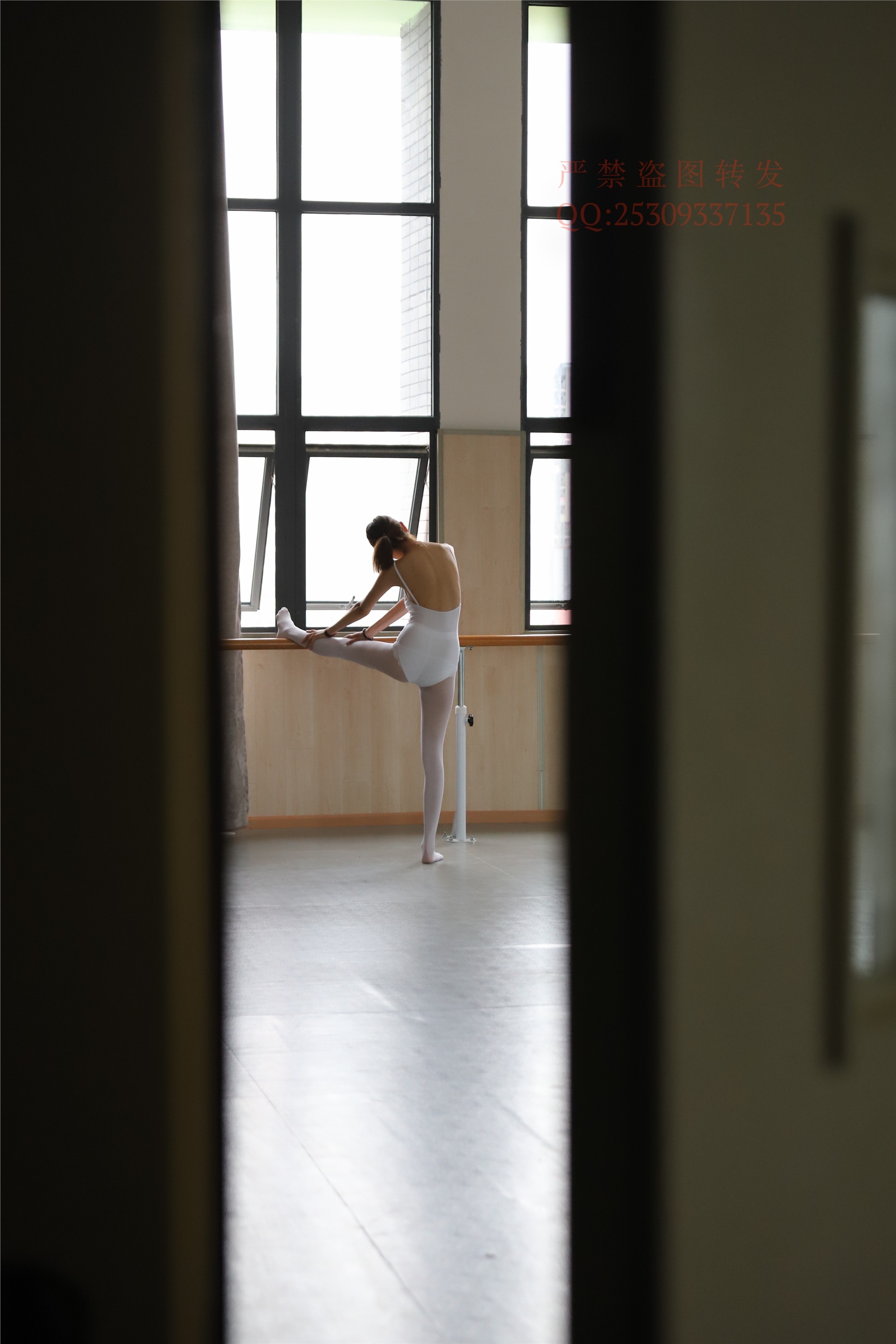 大西瓜套图 2018 7.8月活动模特三体操服 白si2