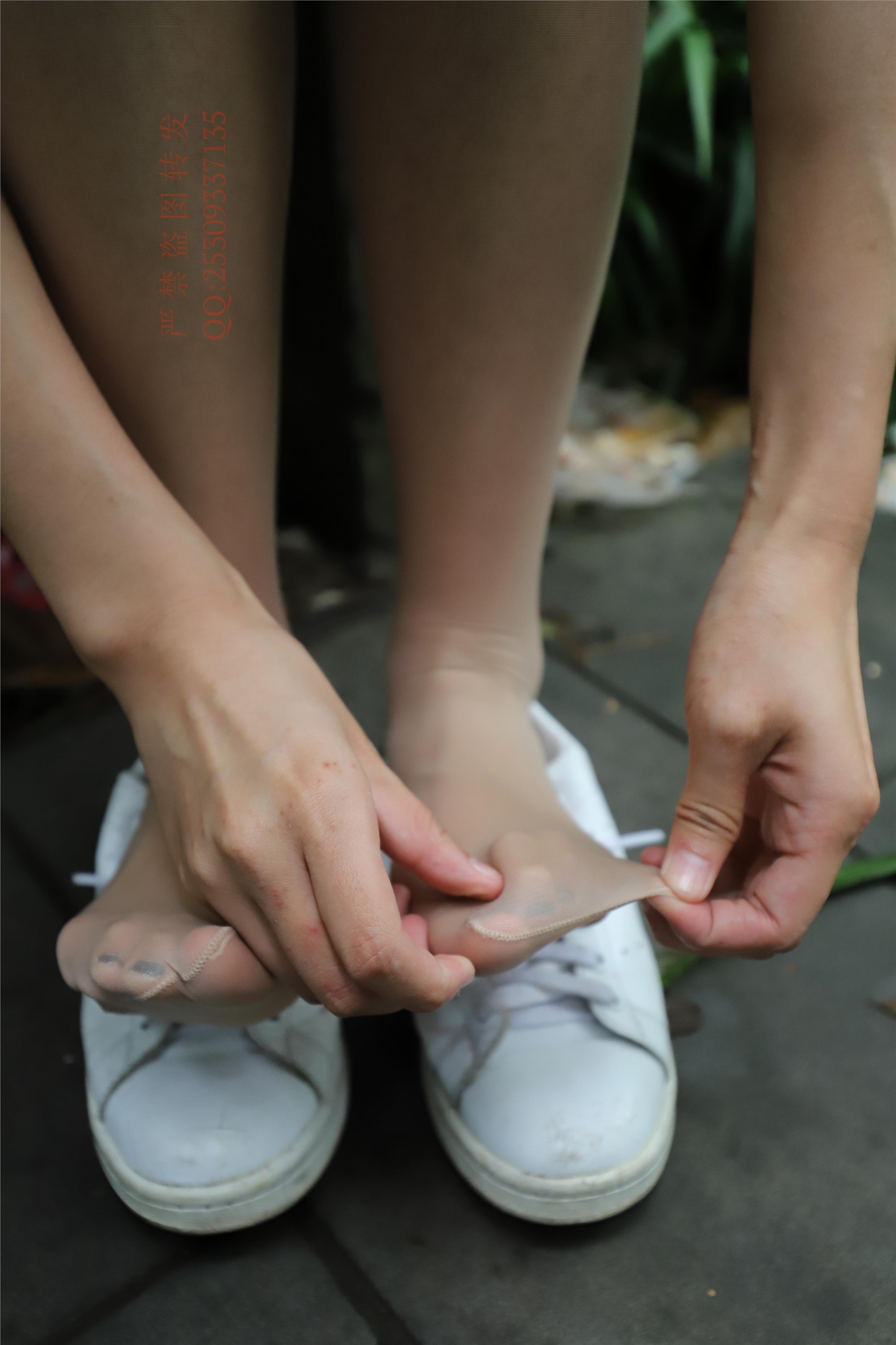 大西瓜套图 2018 7.8月活动模特二平底鞋肉si 船袜1