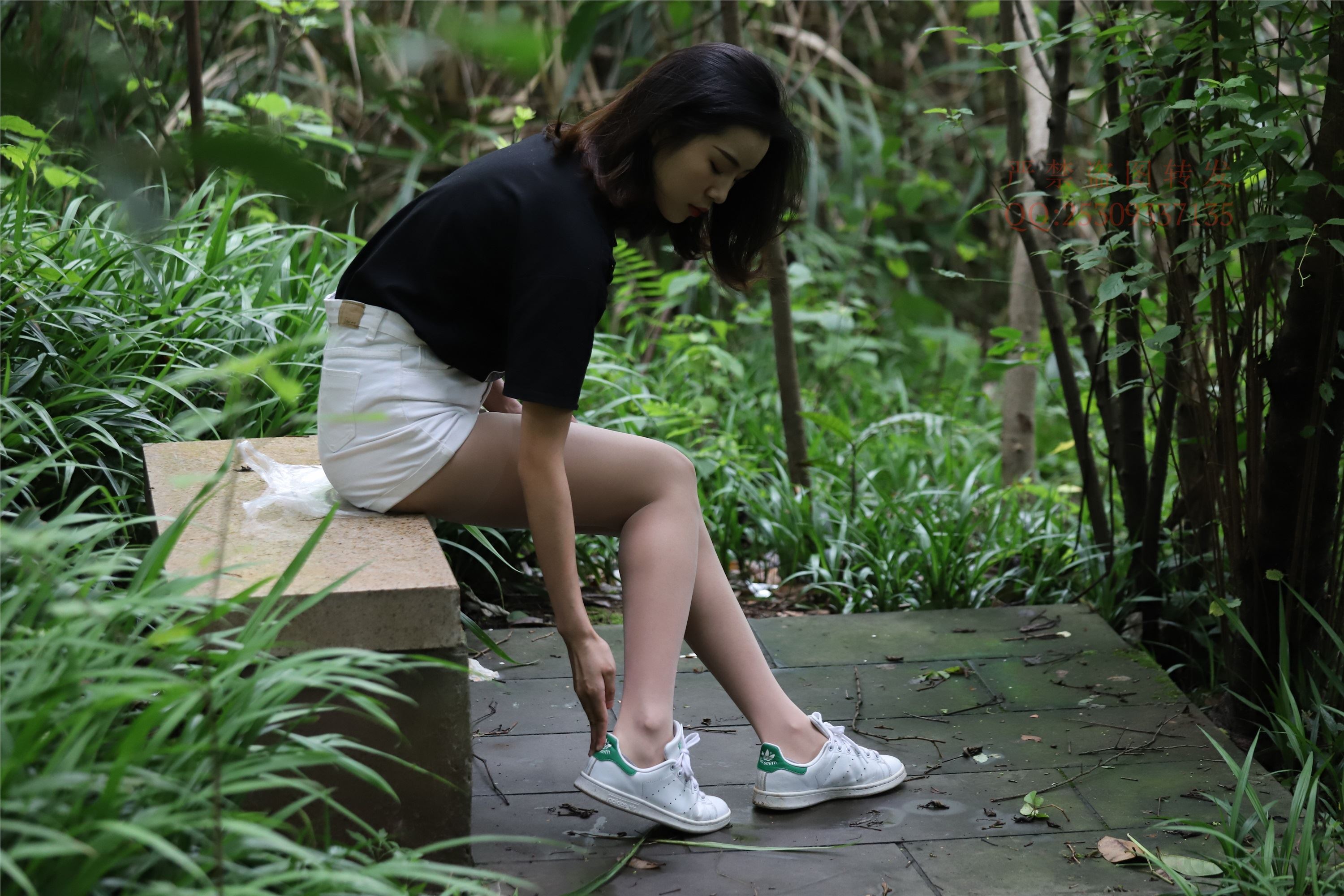 大西瓜套图 2018 7.8月活动模特二平底鞋肉si 船袜1