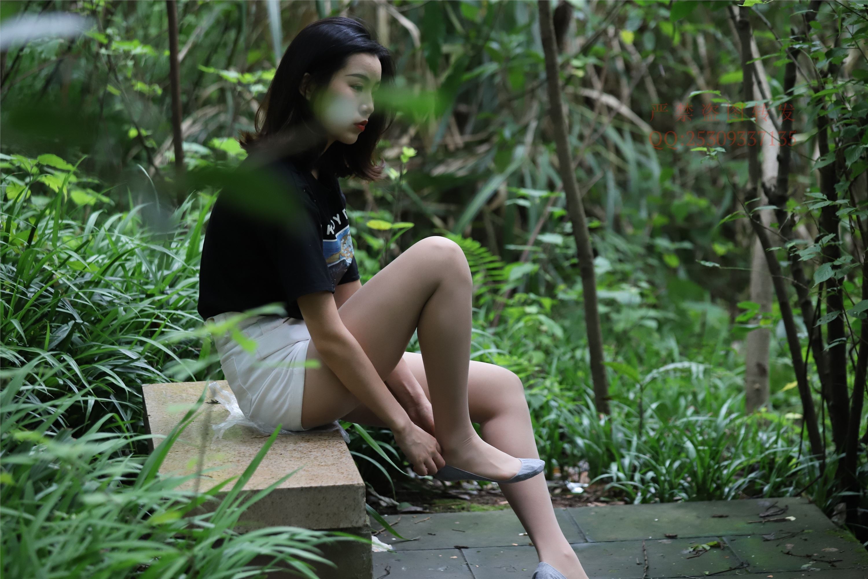 大西瓜套图 2018 7.8月活动模特二平底鞋肉si 船袜1