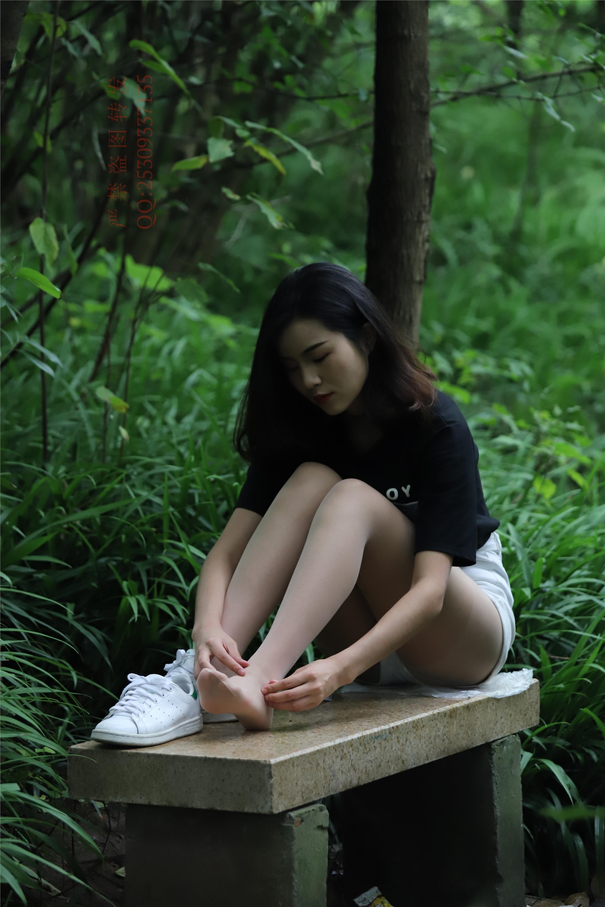 大西瓜套图 2018 7.8月活动模特二平底鞋肉si 船袜1