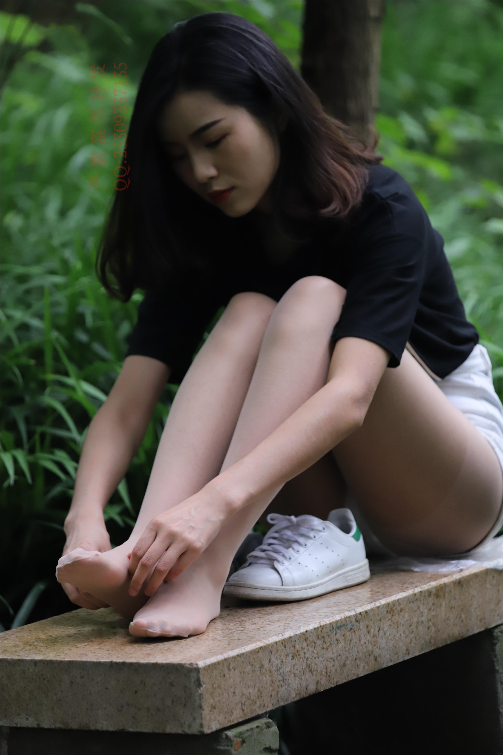 大西瓜套图 2018 7.8月活动模特二平底鞋肉si 船袜1