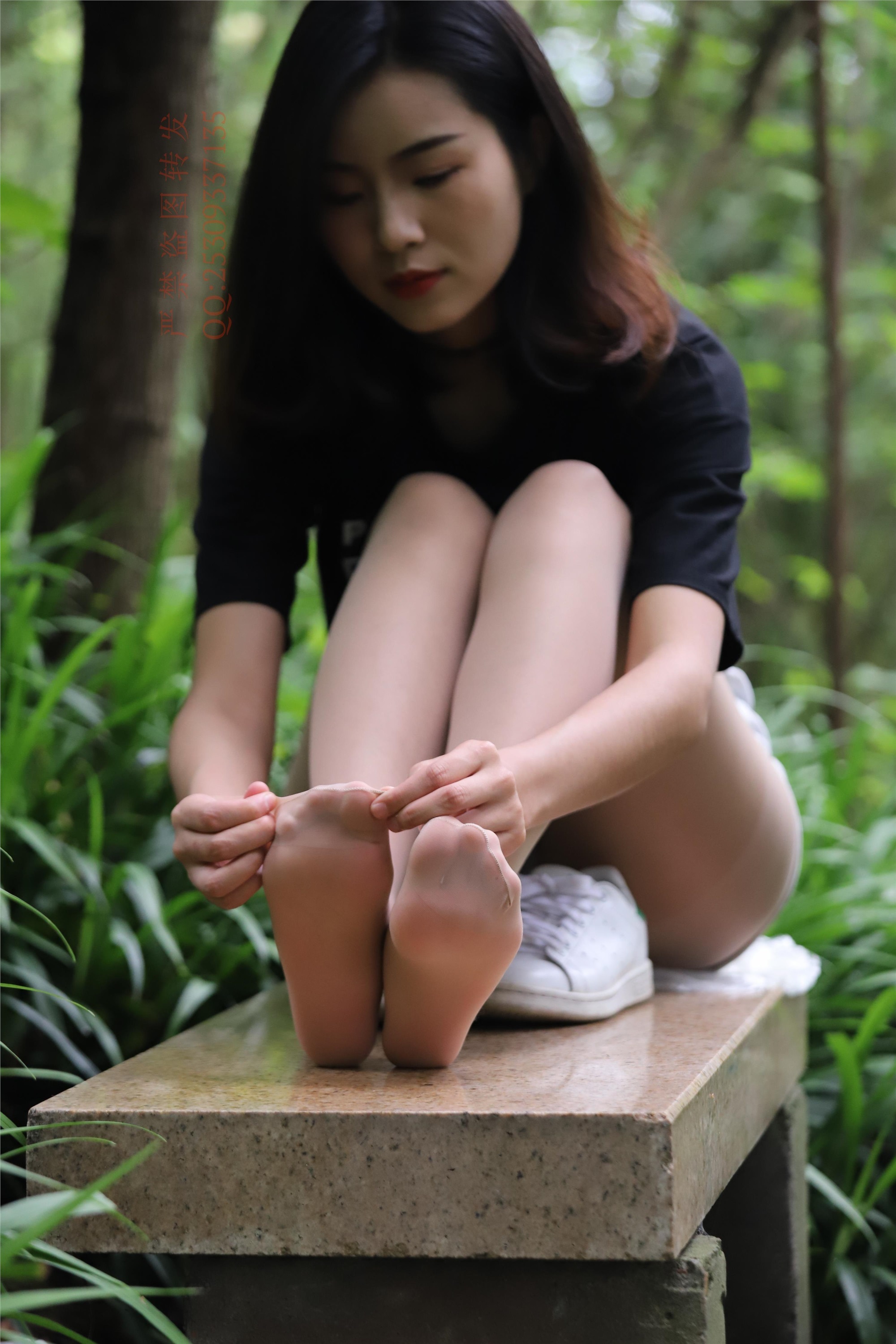 大西瓜套图 2018 7.8月活动模特二平底鞋肉si 船袜1