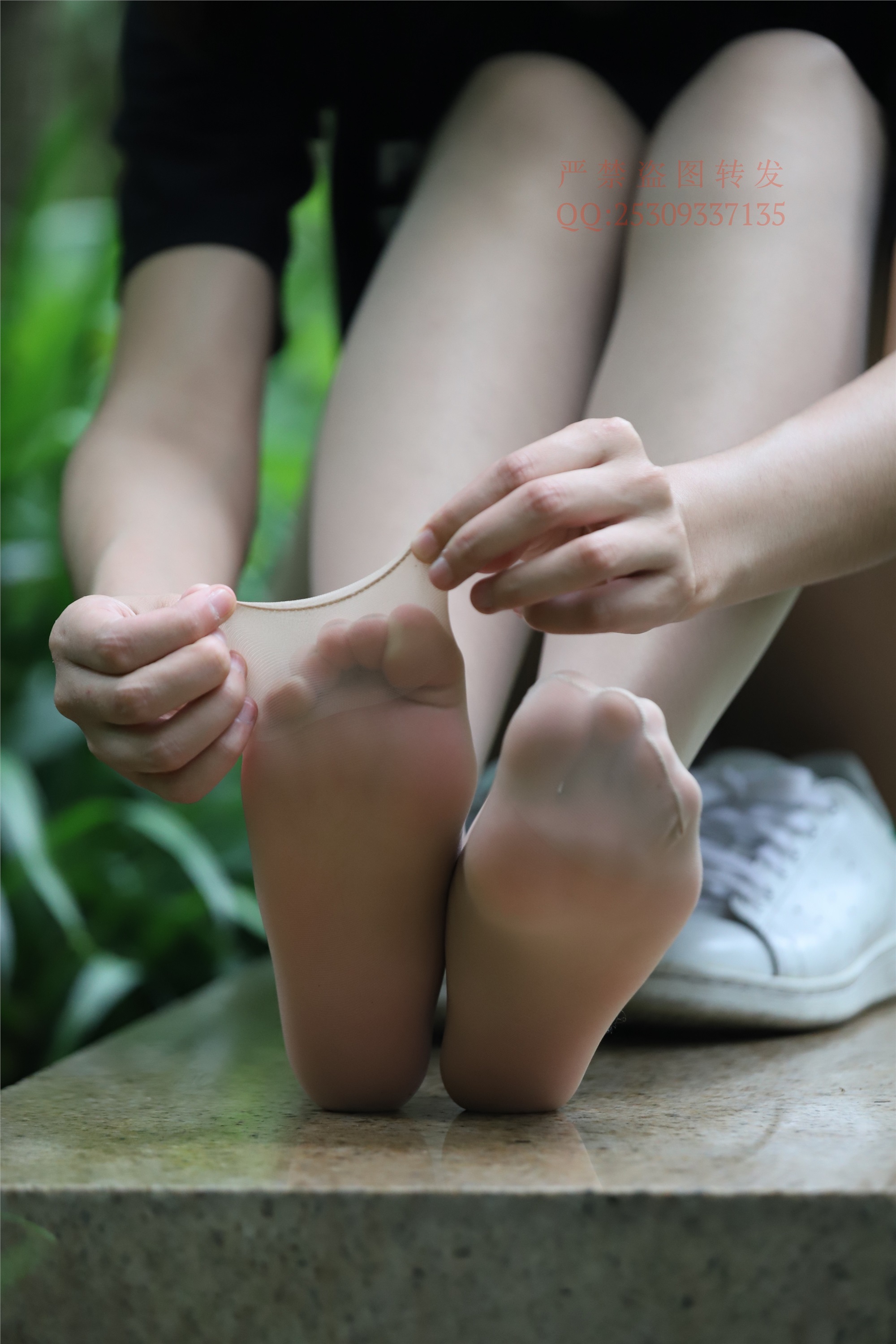 大西瓜套图 2018 7.8月活动模特二平底鞋肉si 船袜1