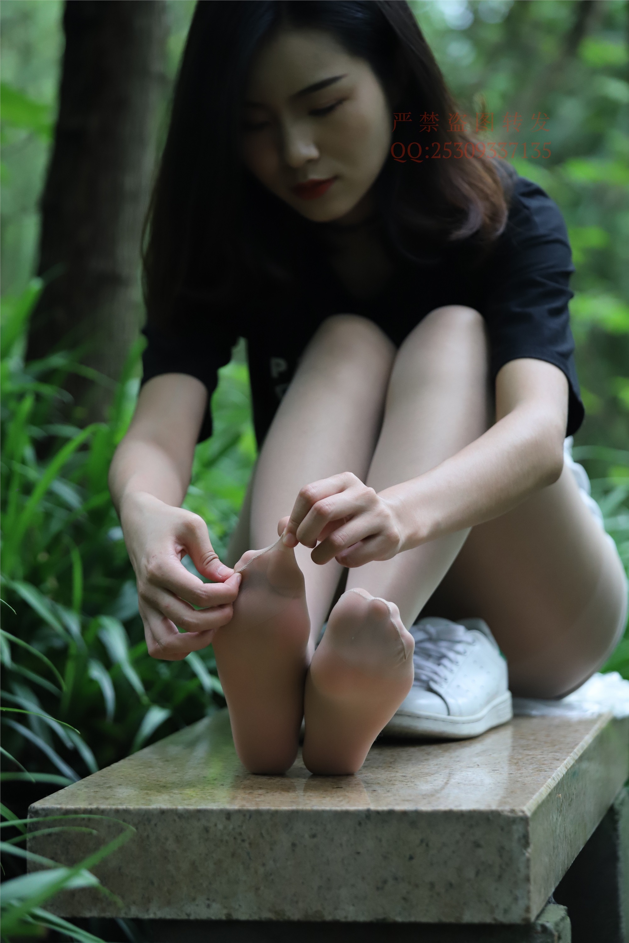 大西瓜套图 2018 7.8月活动模特二平底鞋肉si 船袜1