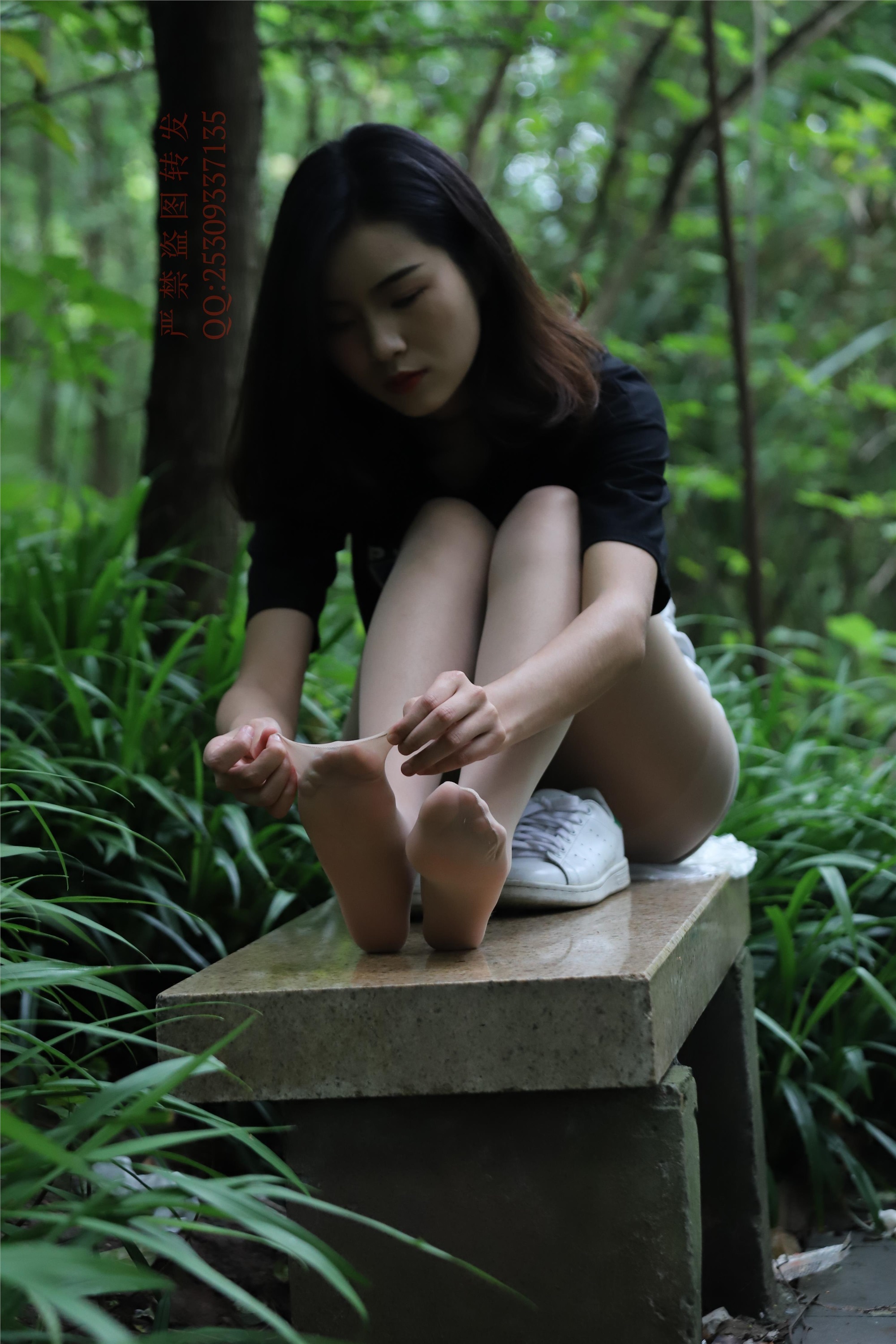 大西瓜套图 2018 7.8月活动模特二平底鞋肉si 船袜1