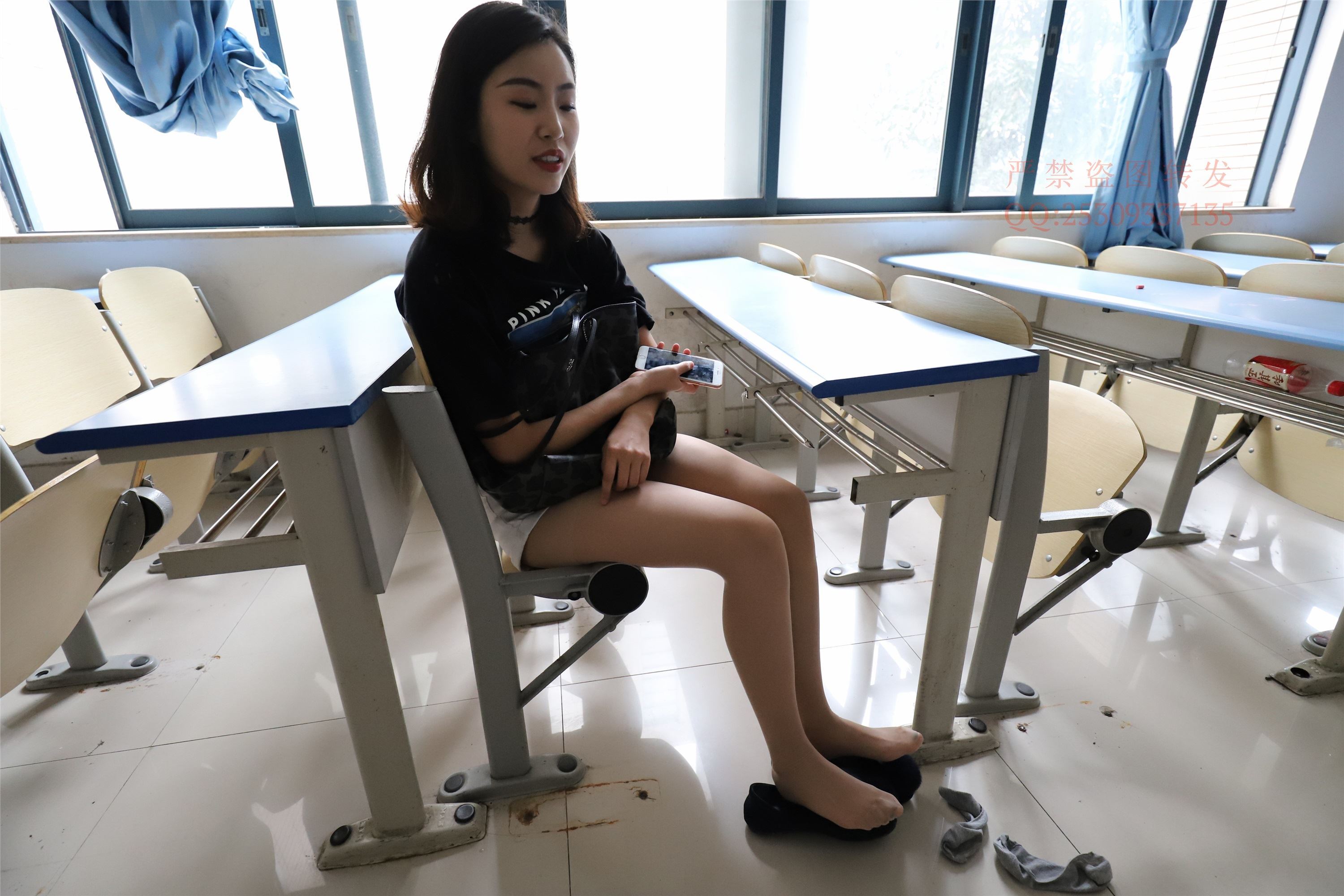 大西瓜套图 2018 7.8月活动模特二平底鞋肉si 船袜3